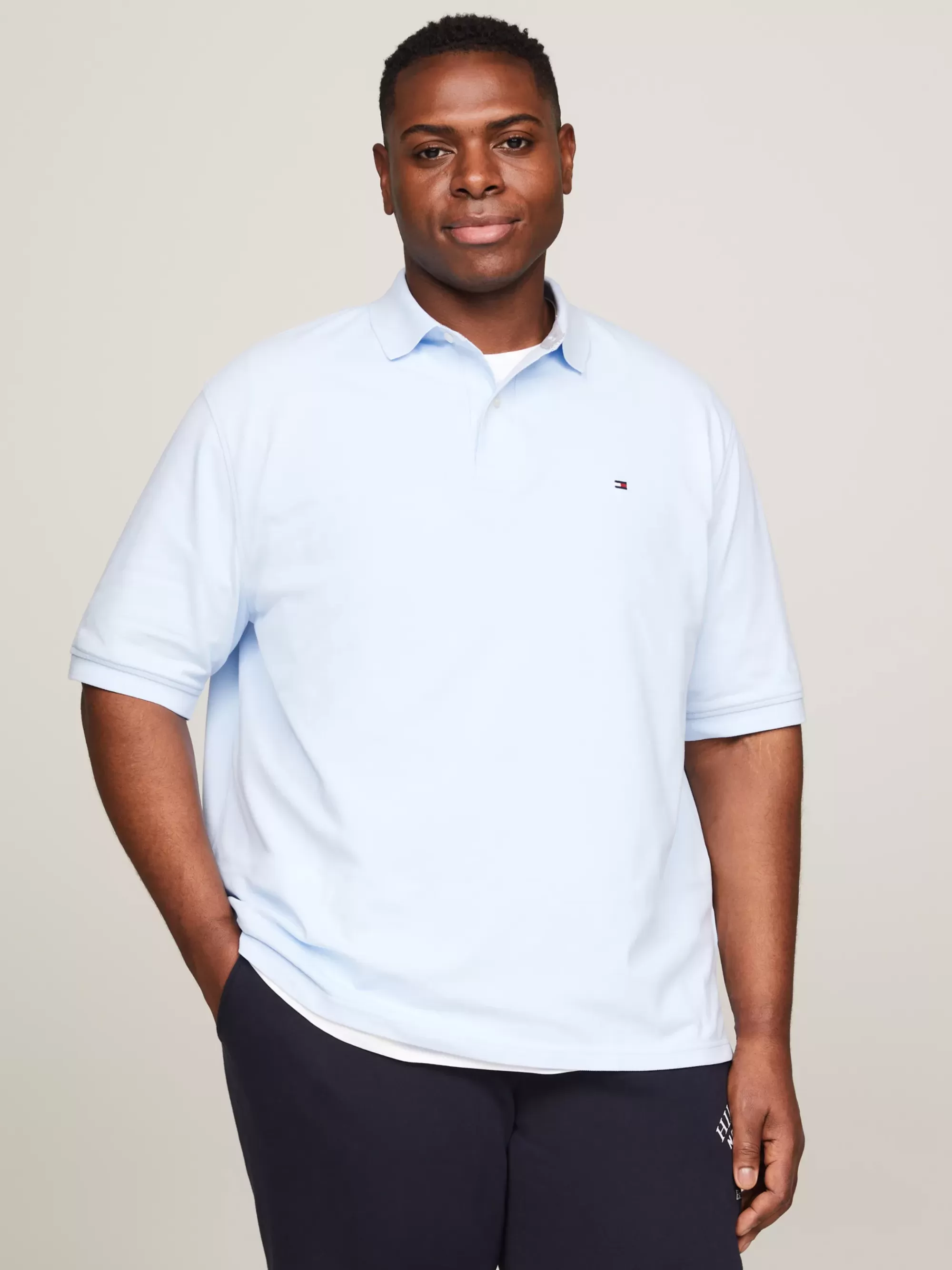Plus Size Kleding & Inclusieve Maten | Polo's*Tommy Hilfiger Plus 1985 Regular Polo Met Geborduurde Vlag KINGLY BLUE