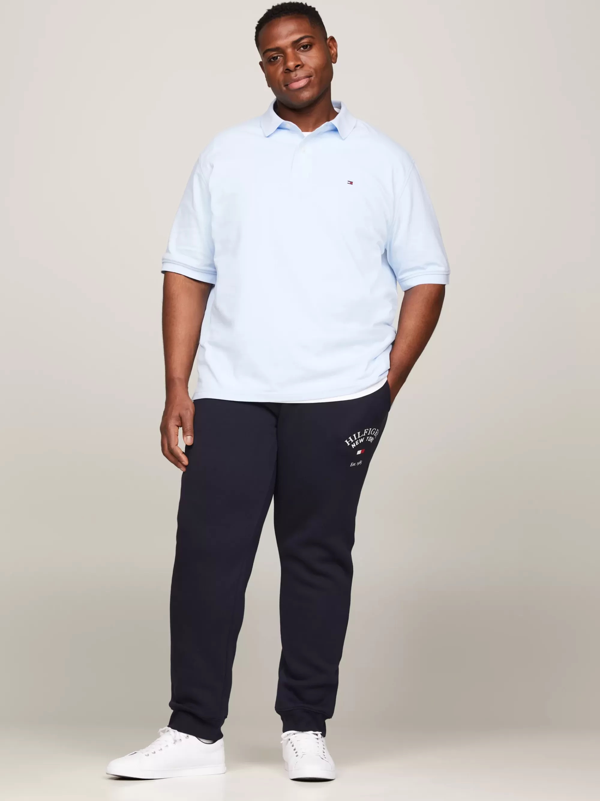 Plus Size Kleding & Inclusieve Maten | Polo's*Tommy Hilfiger Plus 1985 Regular Polo Met Geborduurde Vlag KINGLY BLUE