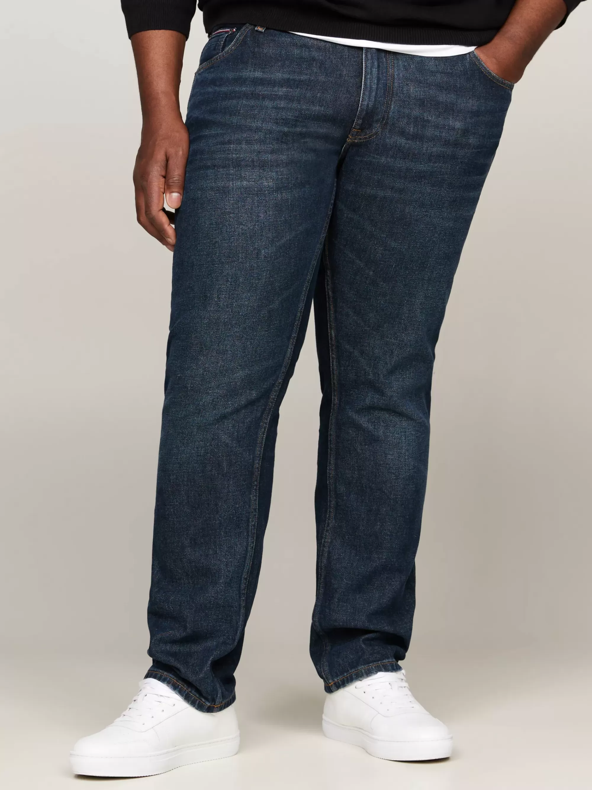 Jeans*Tommy Hilfiger Plus Denton Straight Jeans Met Fading CREST INDIGO