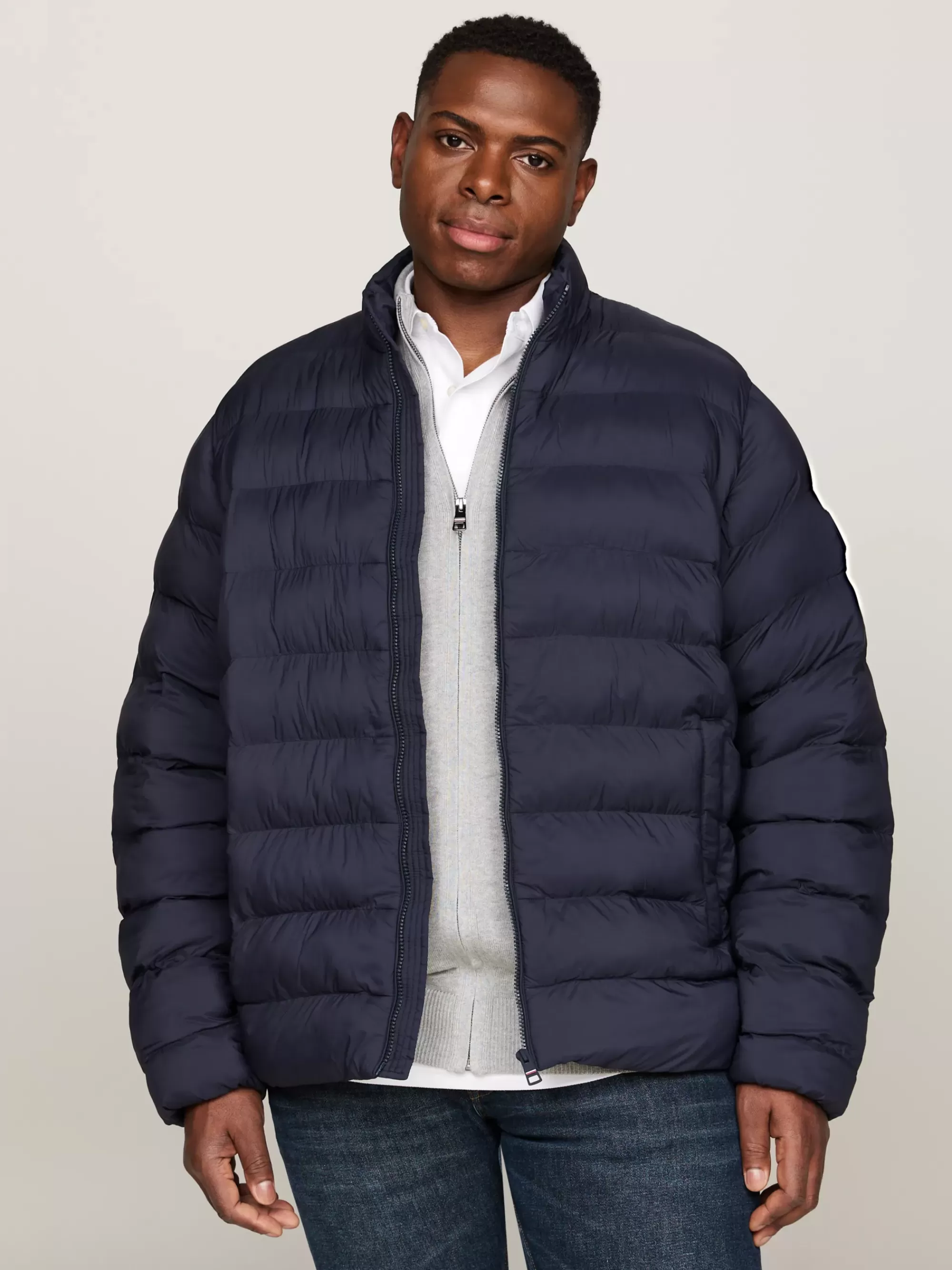 Jassen & Jacks*Tommy Hilfiger Plus Gewatteerd Waterafstotend Jack DESERT SKY