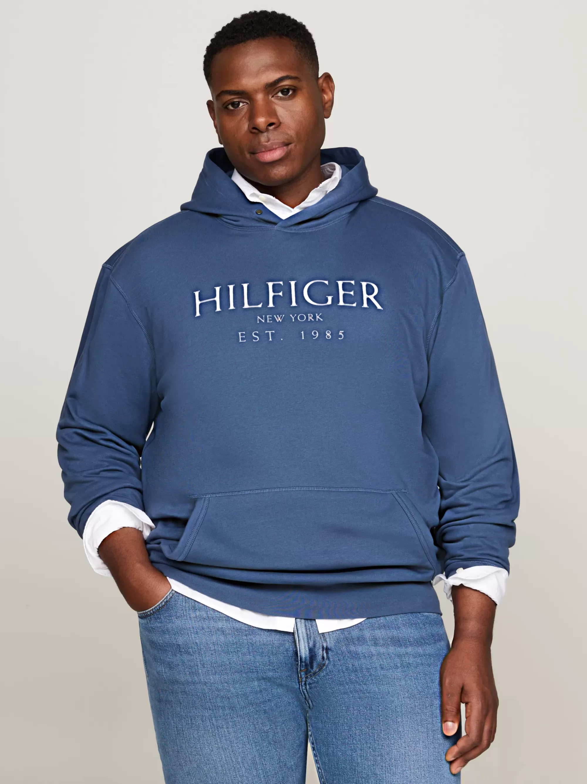 Sweatshirts & Hoodies*Tommy Hilfiger Plus Hoodie Met Logo AEGEAN SEA