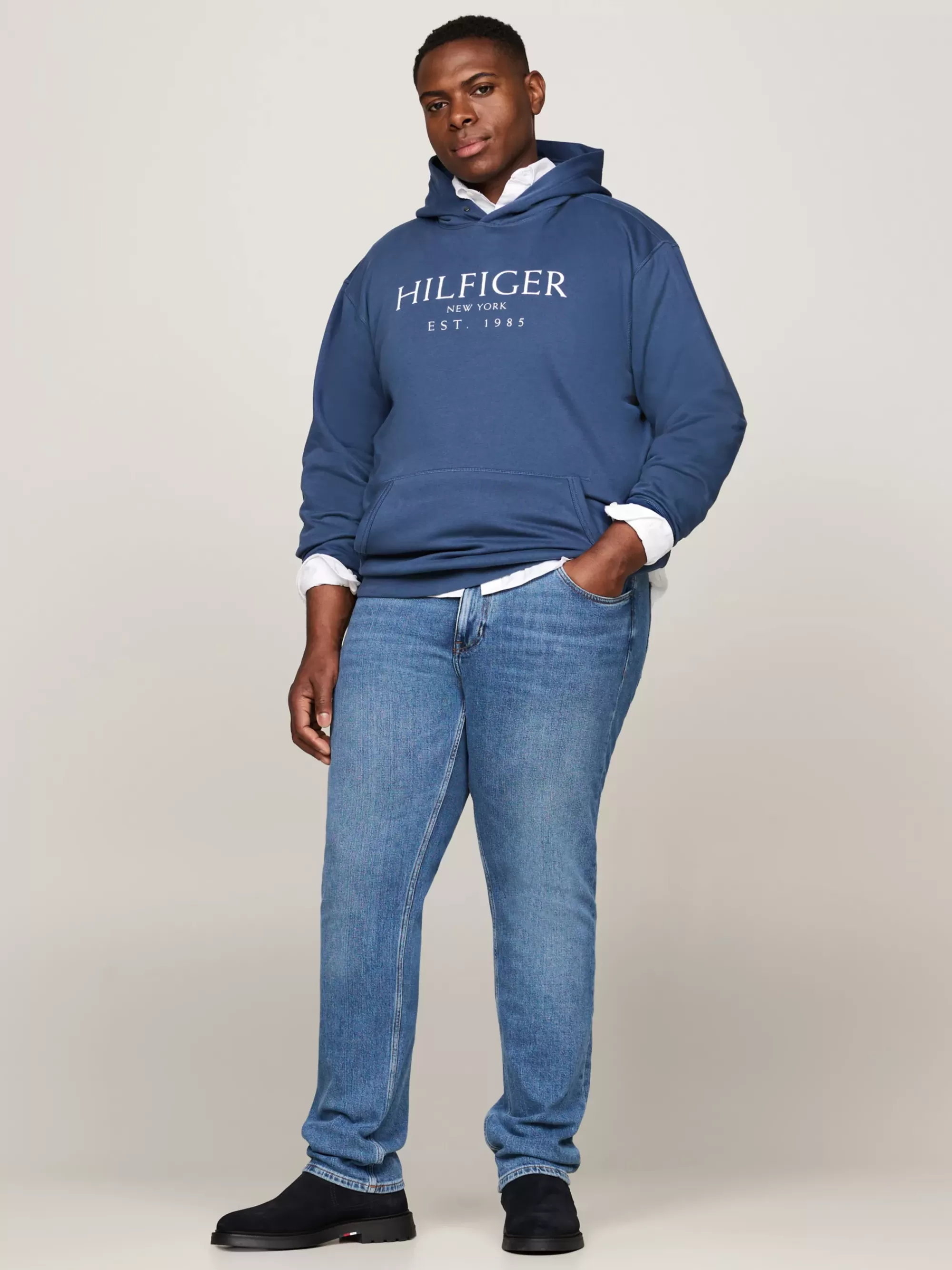 Sweatshirts & Hoodies*Tommy Hilfiger Plus Hoodie Met Logo AEGEAN SEA