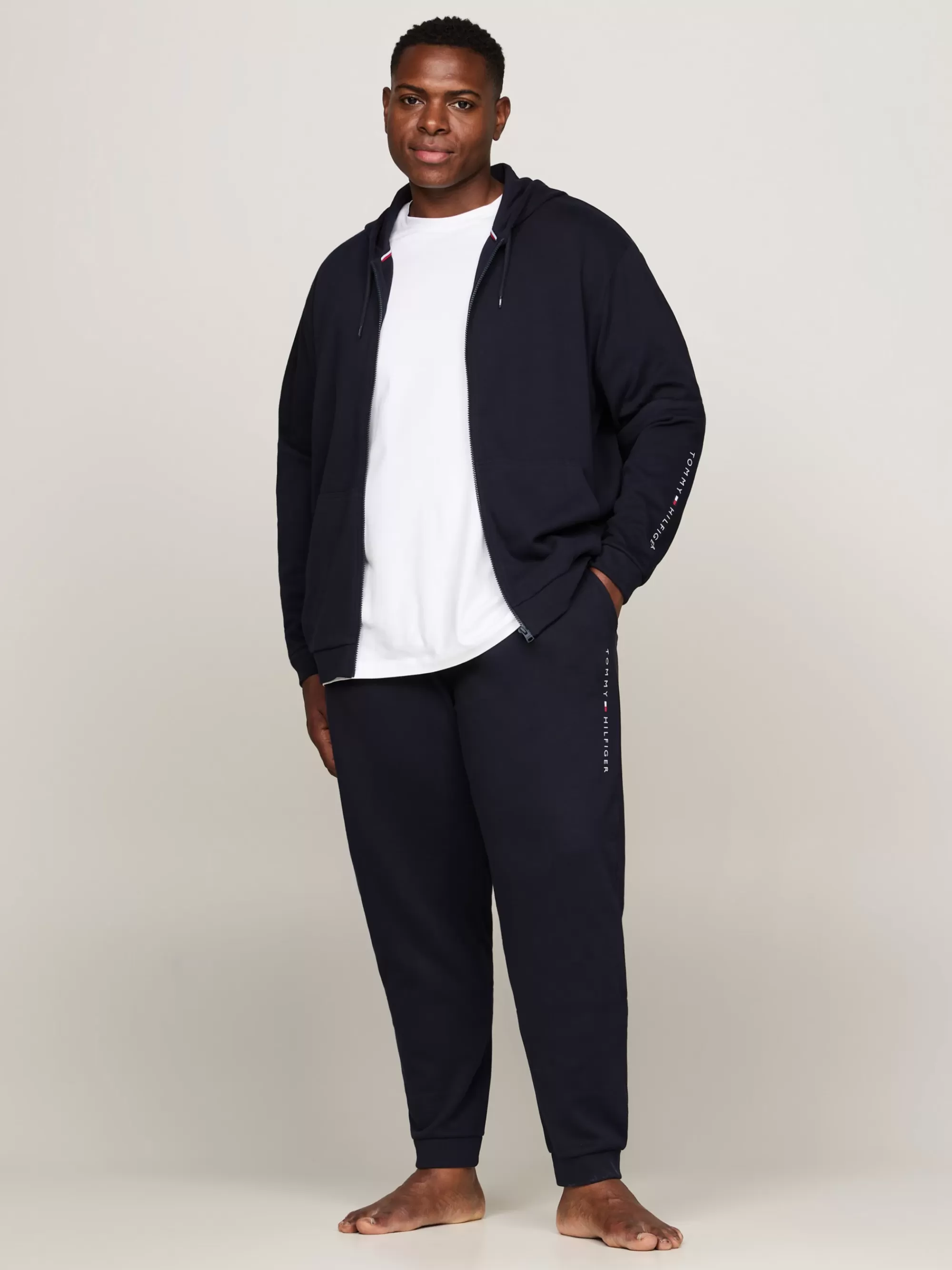 Loungewear*Tommy Hilfiger Plus Original Lounge-hoodie Met Rits DESERT SKY