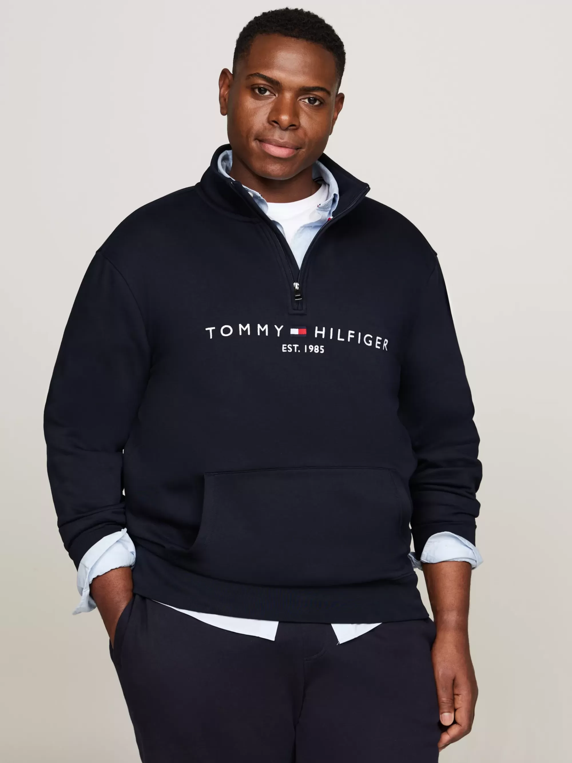 Sweatshirts & Hoodies*Tommy Hilfiger Plus Sweatshirt Met Opstaande Hals DESERT SKY