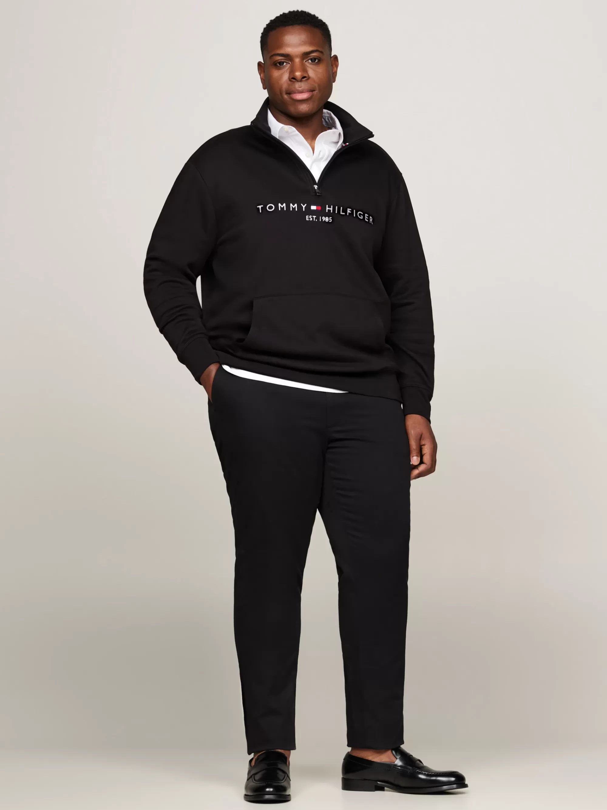 Sweatshirts & Hoodies*Tommy Hilfiger Plus Sweatshirt Met Opstaande Hals BLACK