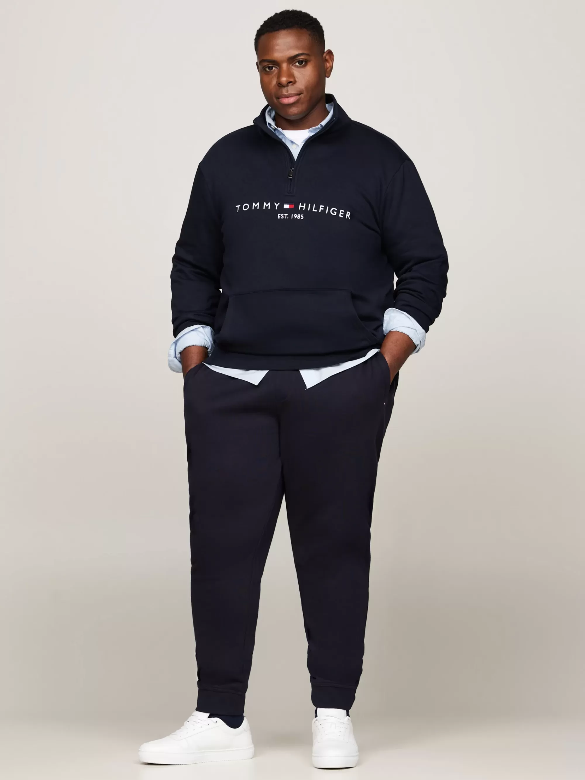 Sweatshirts & Hoodies*Tommy Hilfiger Plus Sweatshirt Met Opstaande Hals DESERT SKY