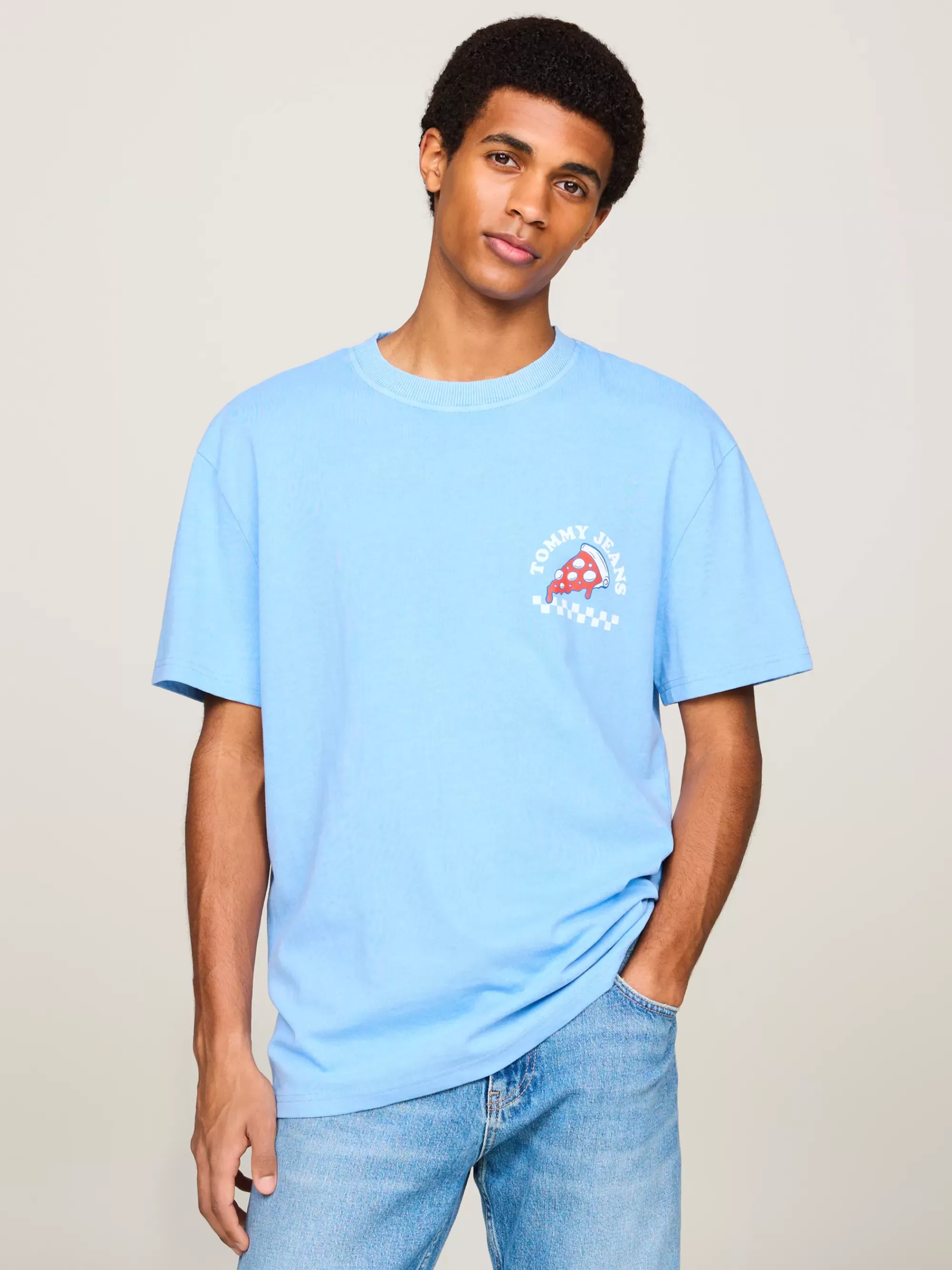 T-Shirts*Tommy Hilfiger Plus T-shirt Met Graphic Op De Rug WESTSIDE BLUE