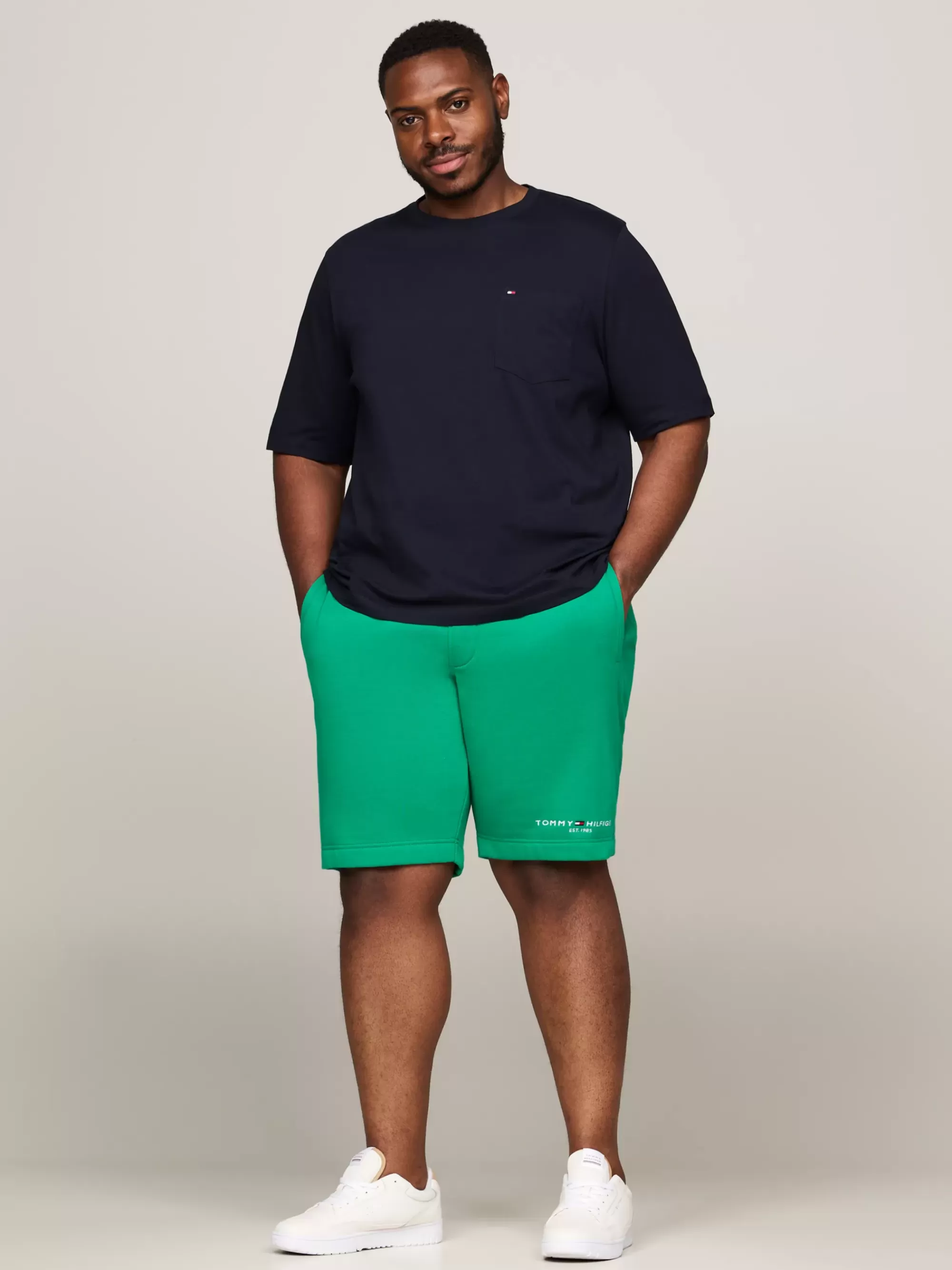 Plus Size Kleding & Inclusieve Maten | T-Shirts*Tommy Hilfiger Plus T-shirt Met Ronde Hals En Borduursel DESERT SKY