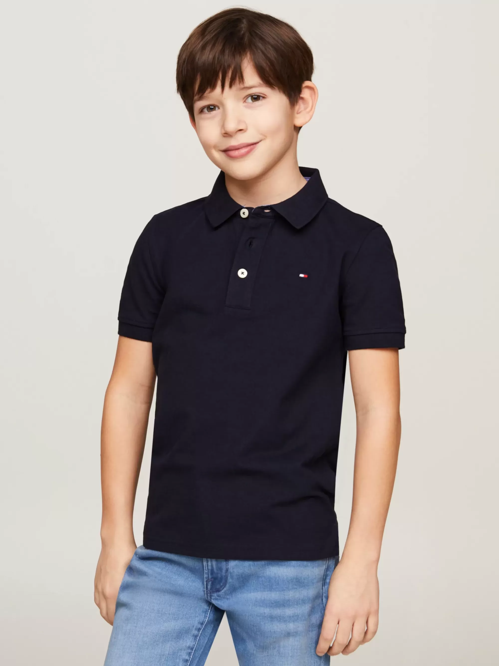 T-Shirts & Polo's*Tommy Hilfiger Poloshirt Van Puur Katoen SKY CAPTAIN