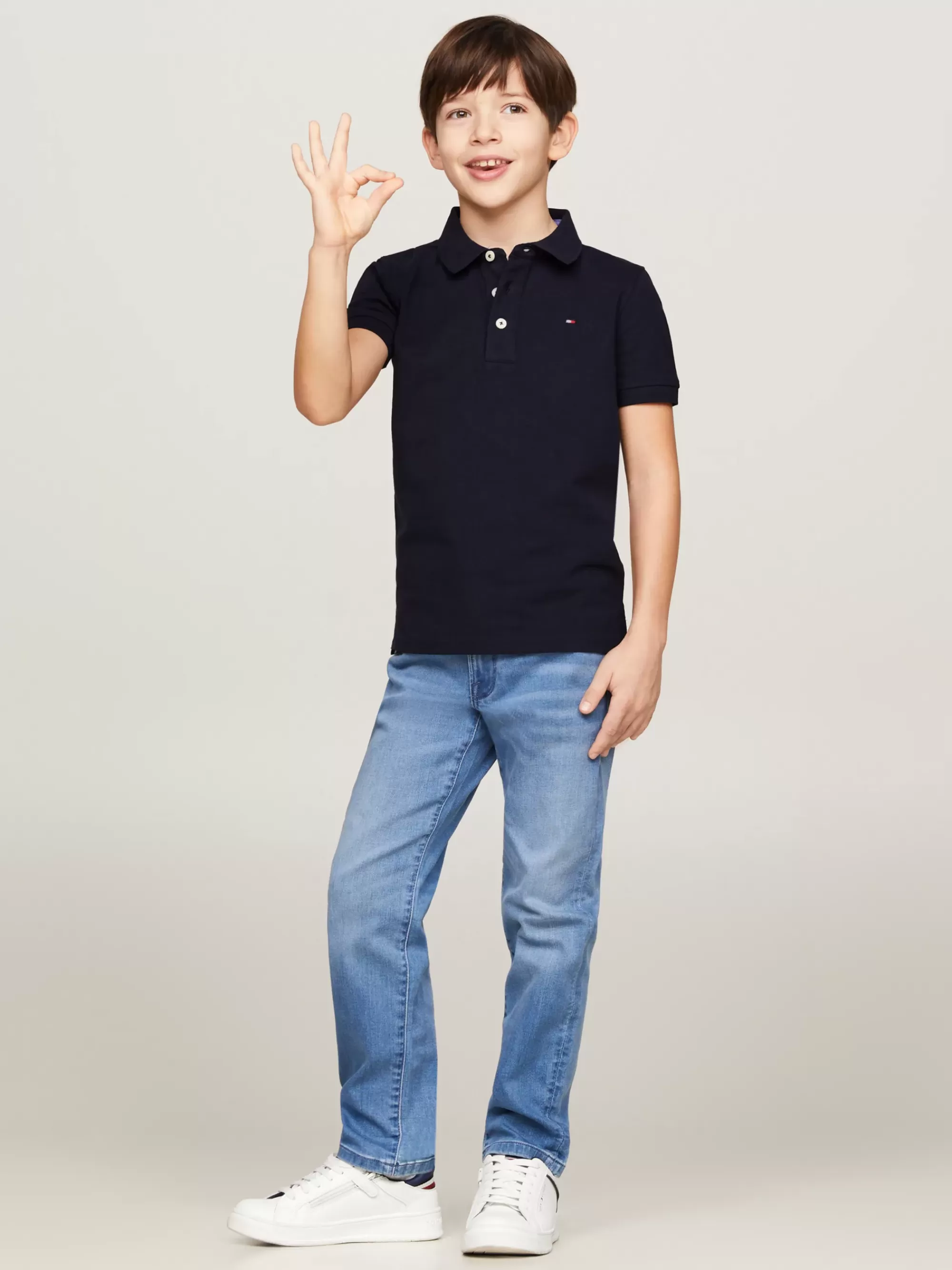 T-Shirts & Polo's*Tommy Hilfiger Poloshirt Van Puur Katoen SKY CAPTAIN