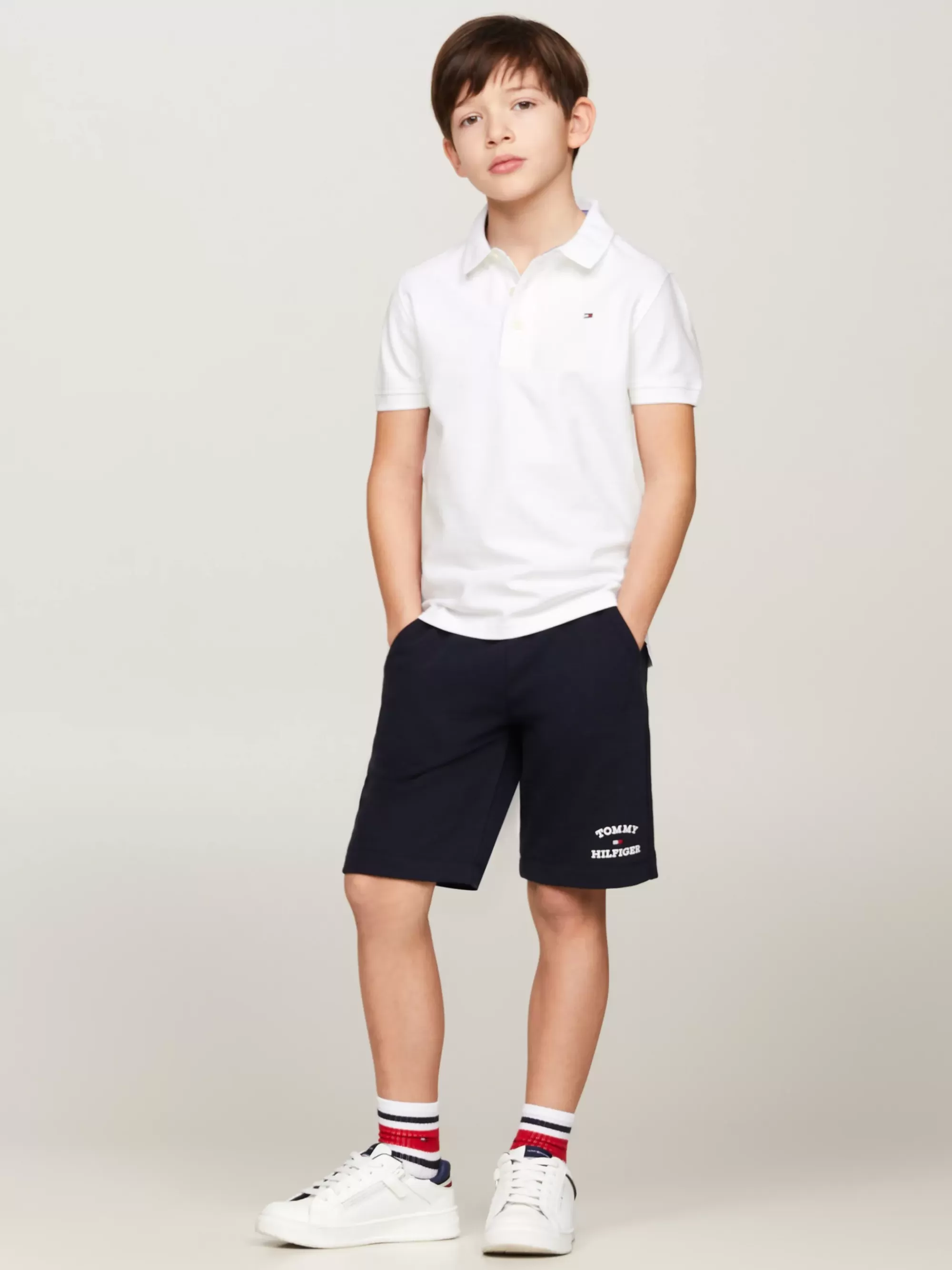T-Shirts & Polo's*Tommy Hilfiger Poloshirt Van Puur Katoen BRIGHT WHITE