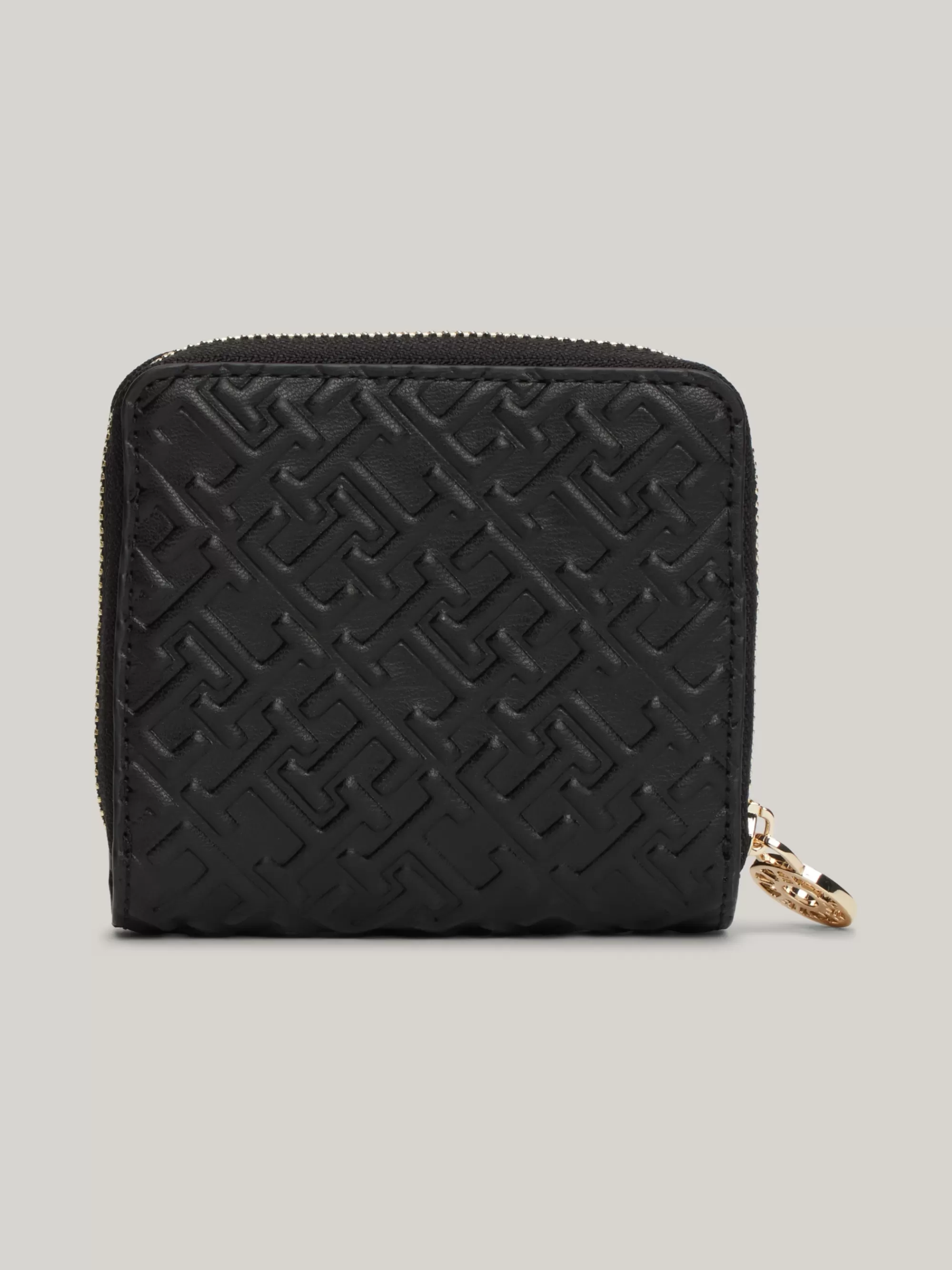 Portemonnees & Sleutelhangers*Tommy Hilfiger Portemonnee Met Reliëf En Rits BLACK