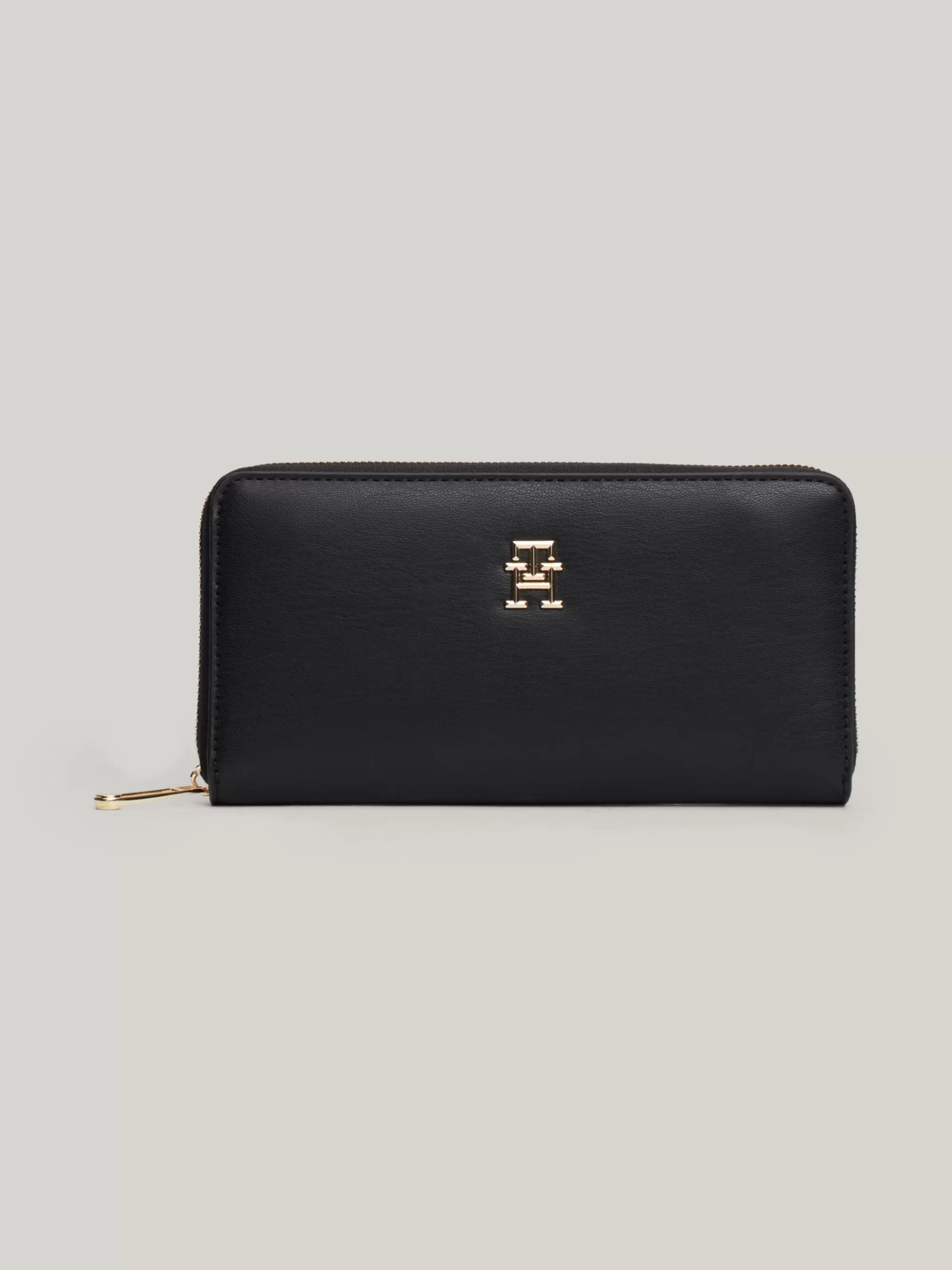 Portemonnees & Sleutelhangers*Tommy Hilfiger Portemonnee Met Rits En TH-monogram BLACK