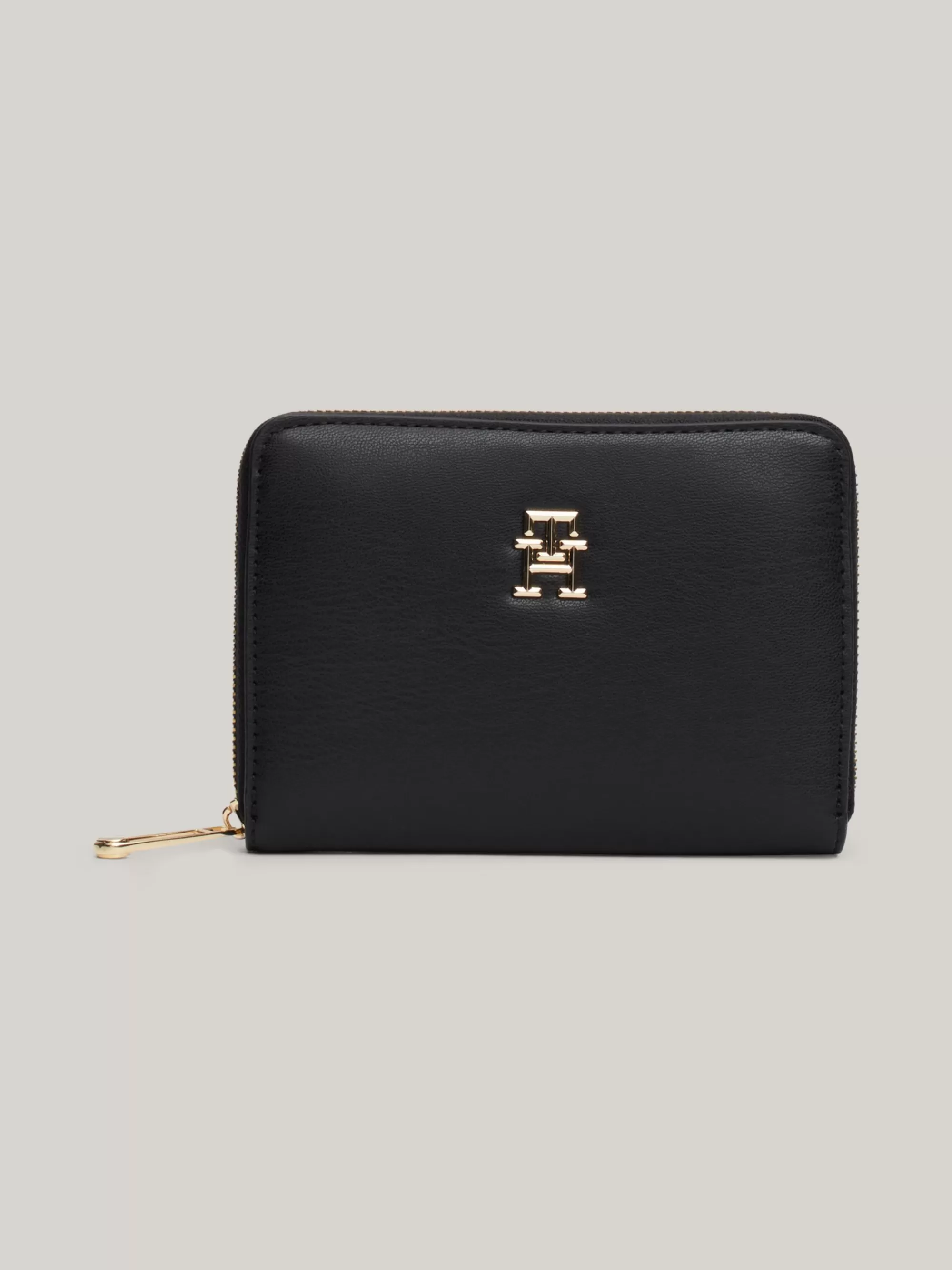 Portemonnees & Sleutelhangers*Tommy Hilfiger Portemonnee Met Rits En TH-monogram BLACK