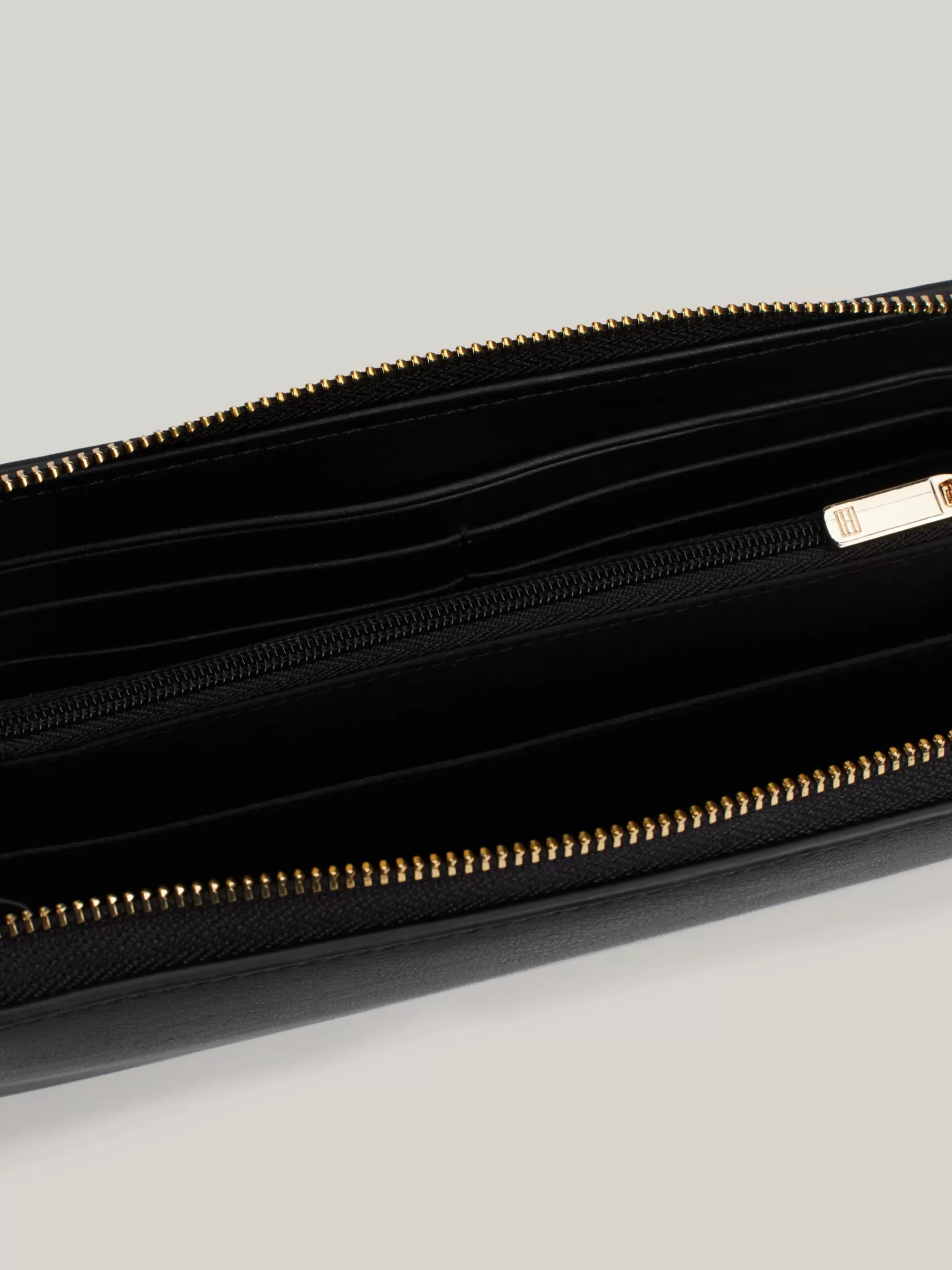 Portemonnees & Sleutelhangers*Tommy Hilfiger Portemonnee Met Rits En TH-monogram BLACK