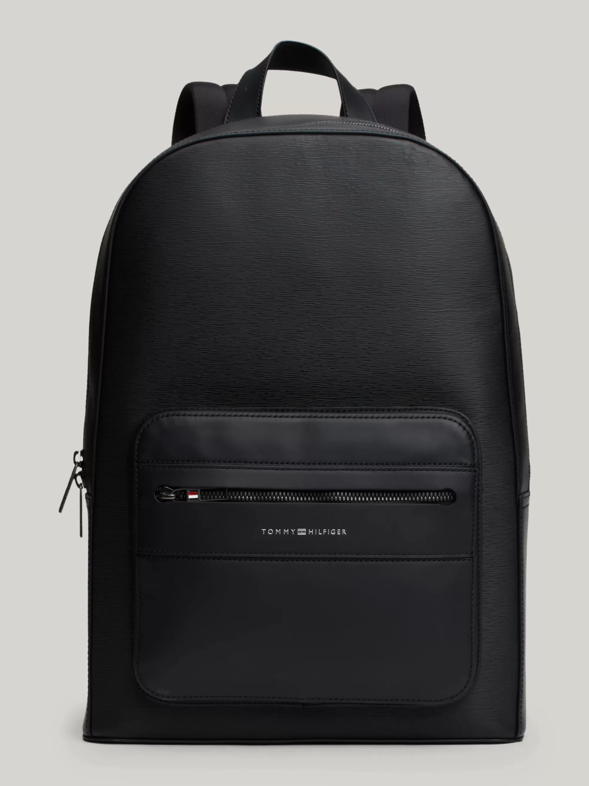 Rugzakken*Tommy Hilfiger Premium Business Leren Rugzak BLACK
