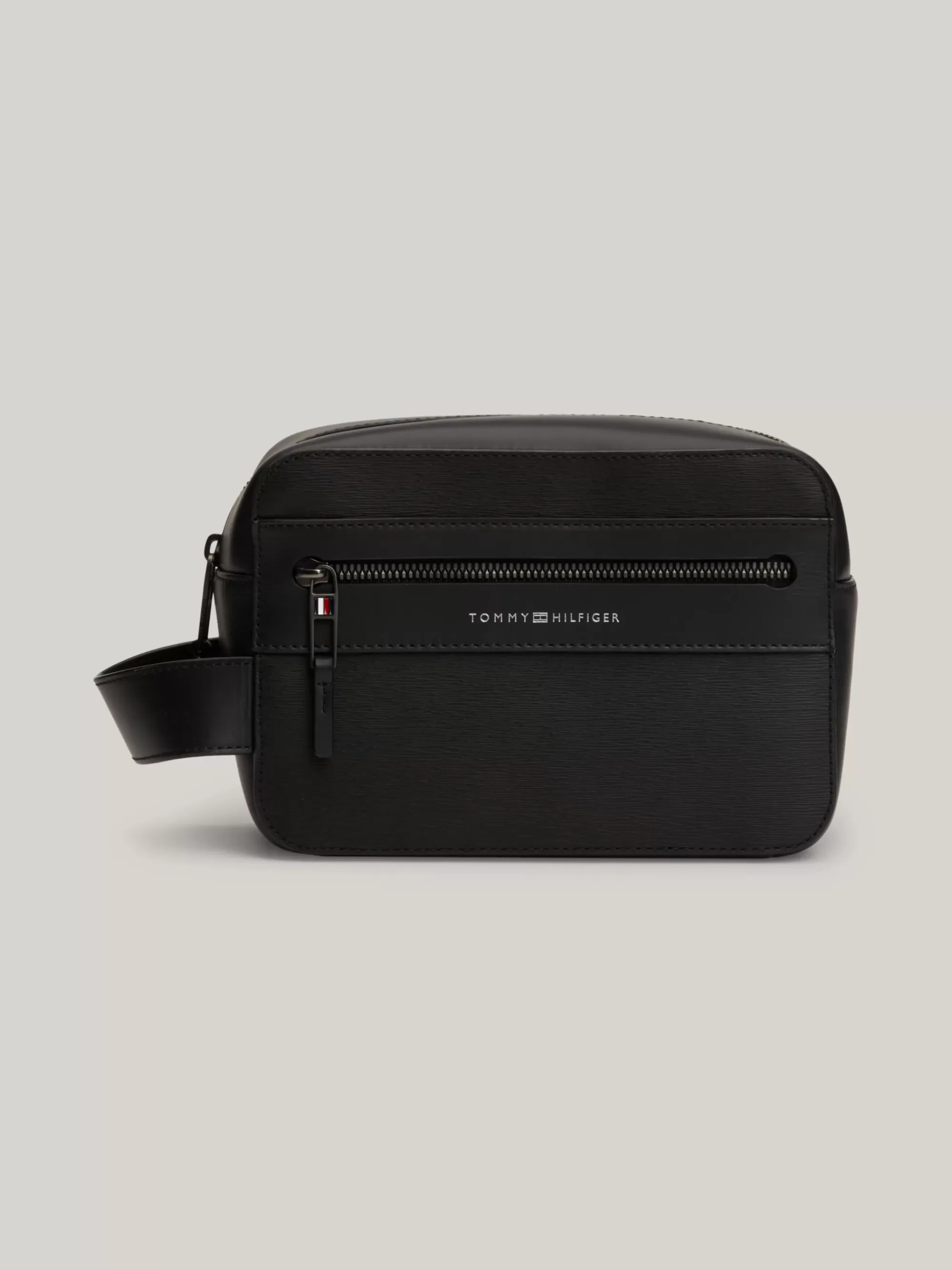 Toilettassen*Tommy Hilfiger Premium Business Leren Toilettas BLACK