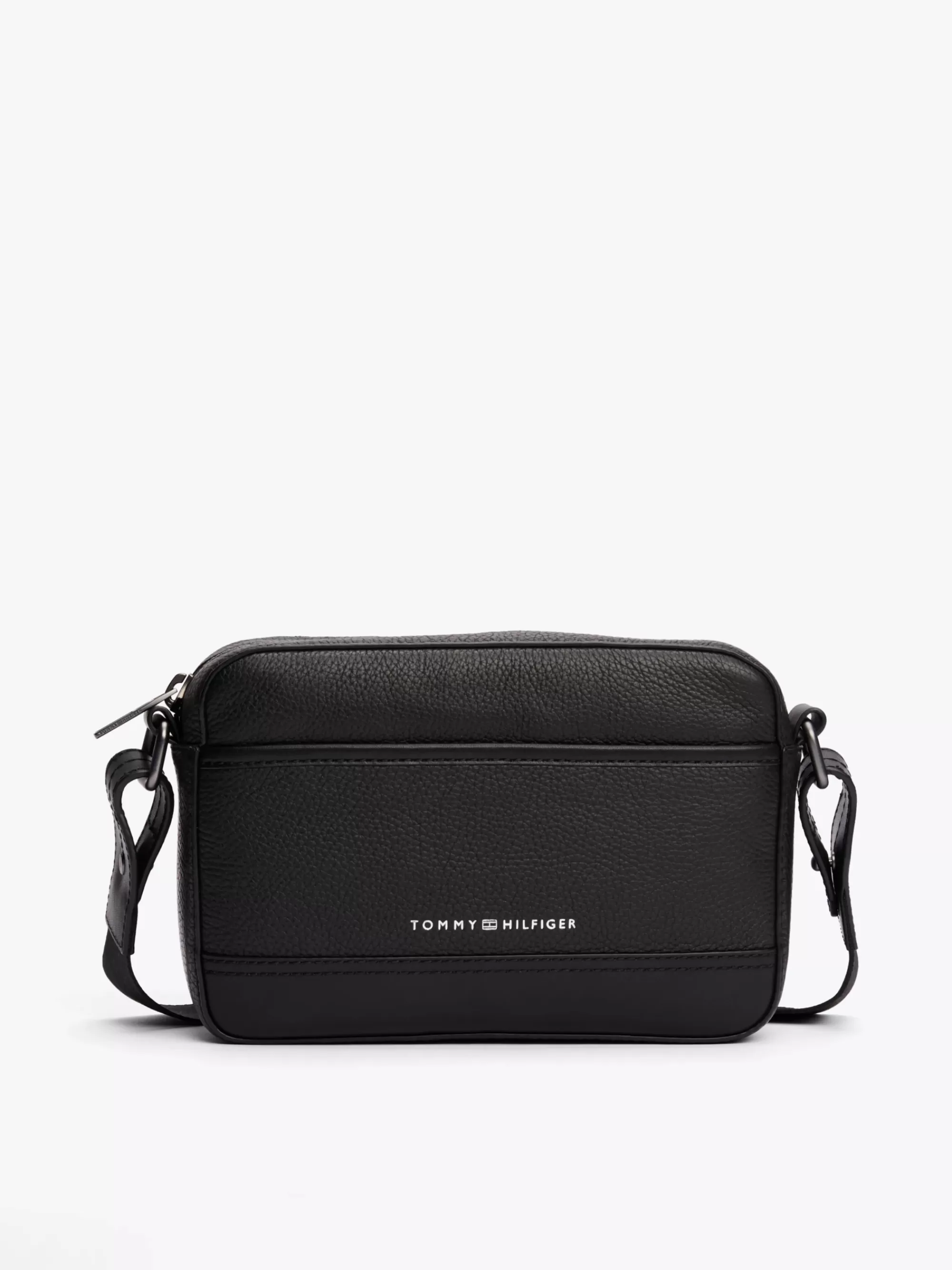 Crossbodytassen*Tommy Hilfiger Premium Leren Cameratas BLACK