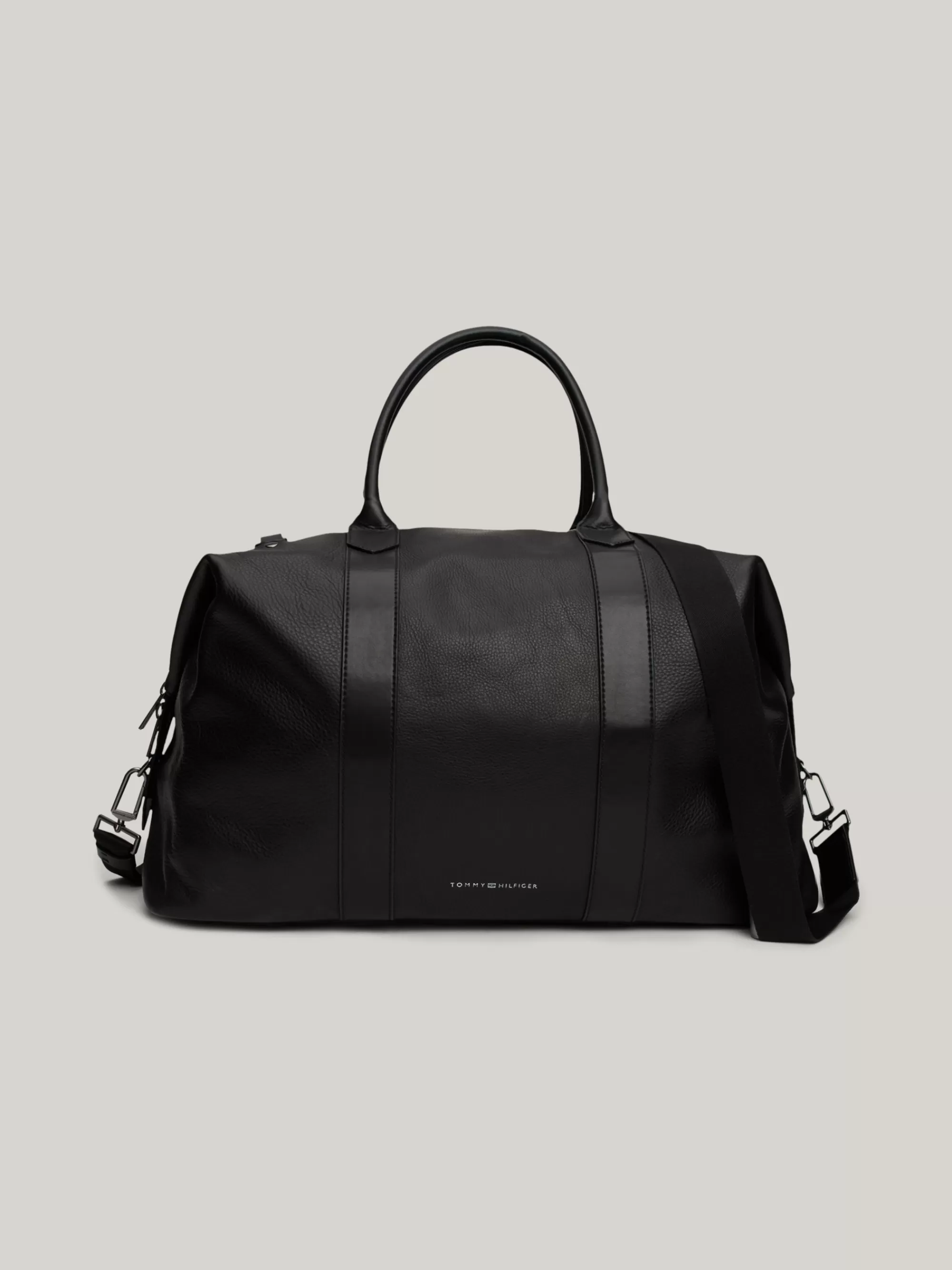 Weekendtassen*Tommy Hilfiger Premium Leren Reistas BLACK
