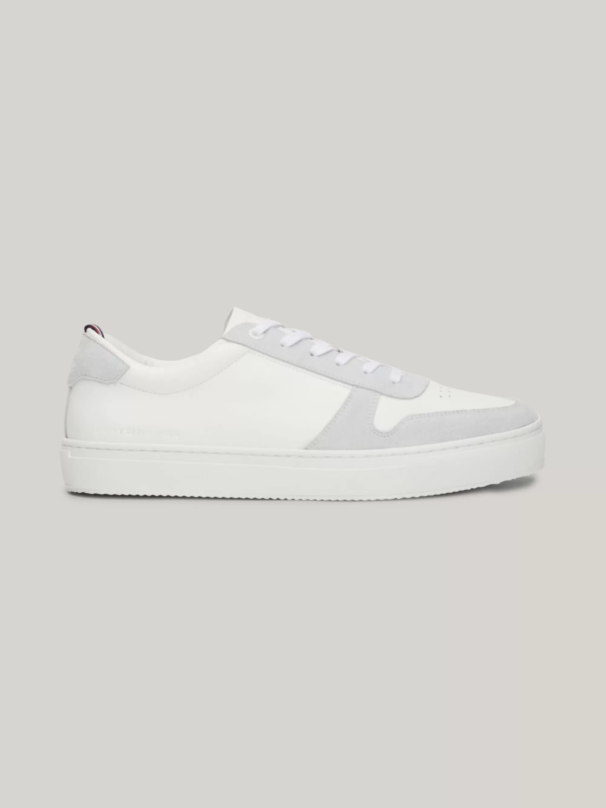 White Trainers | Sneakers*Tommy Hilfiger Premium Leren Sneaker Met Logo WHITE
