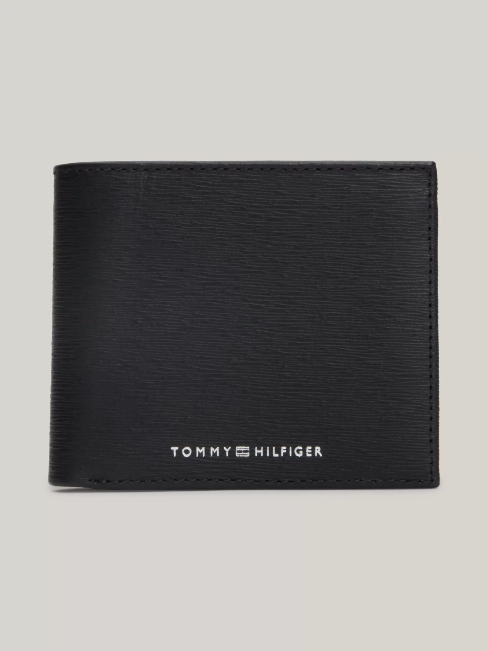 Portemonnees & Sleutelhangers*Tommy Hilfiger Premium TH Business Leren Portemonnee BLACK