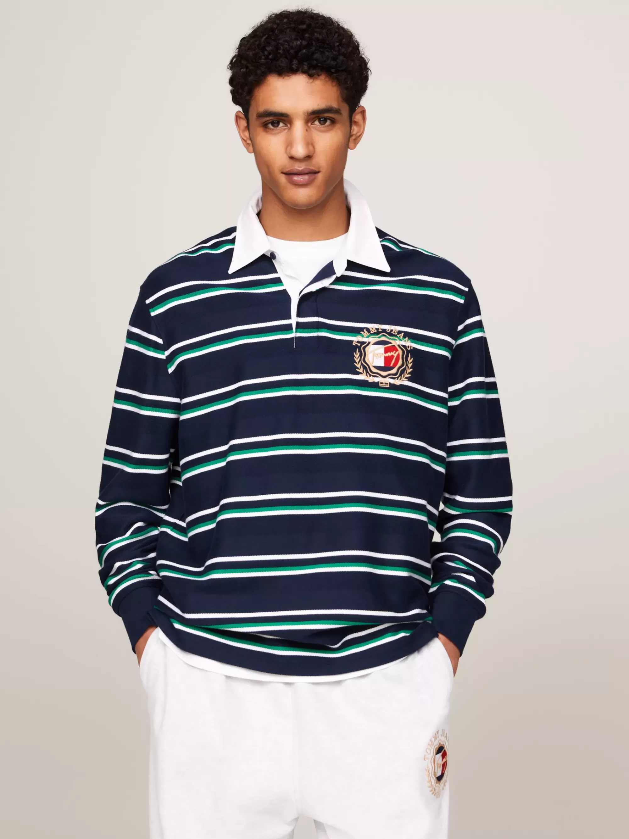 Polo's*Tommy Hilfiger Prep Explorer Casual Fit Rugbyshirt DARK NIGHT NAVY STRIPE