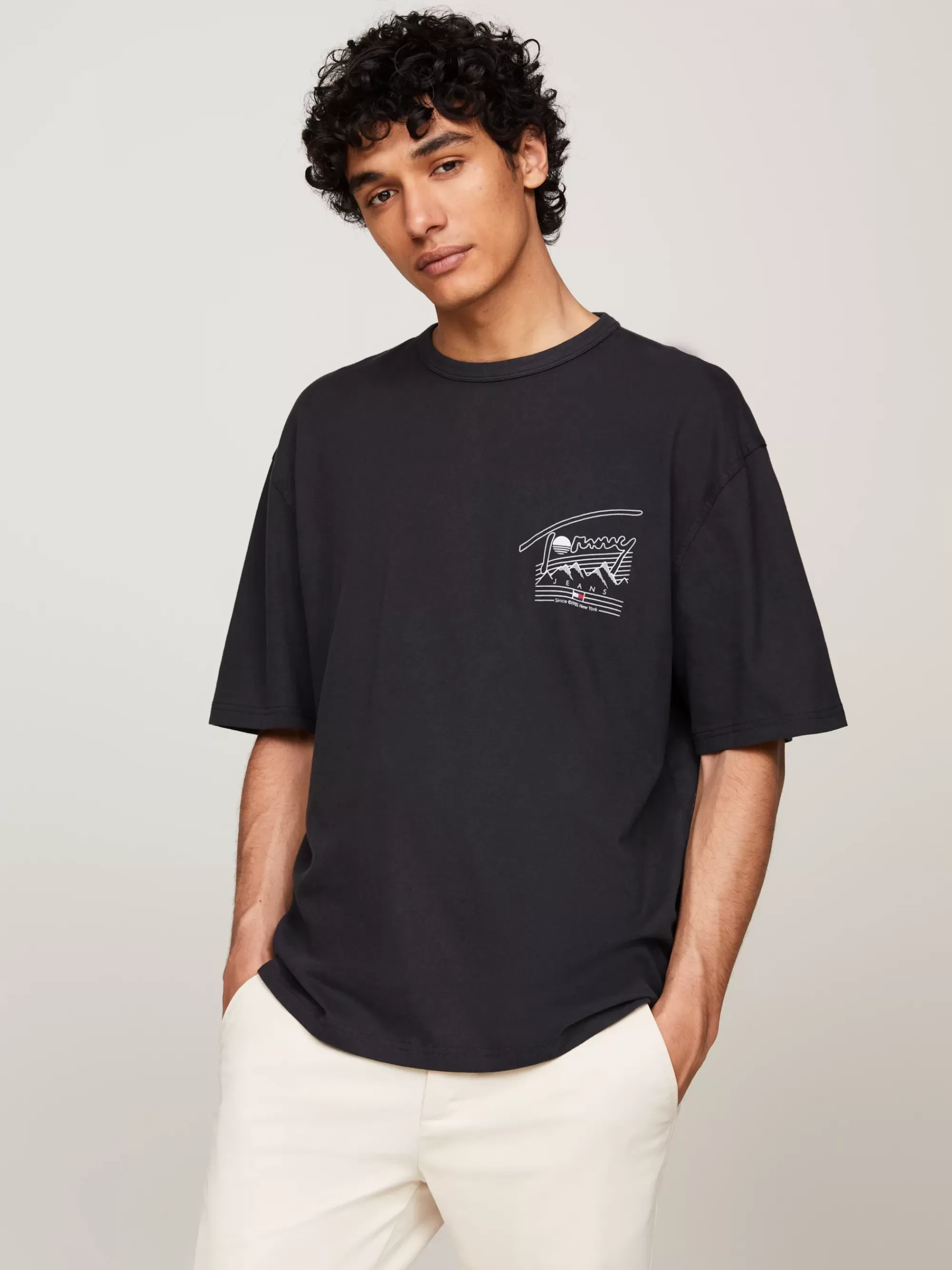 T-Shirts*Tommy Hilfiger Prep Explorer Oversized T-shirt Met Logo BLACK