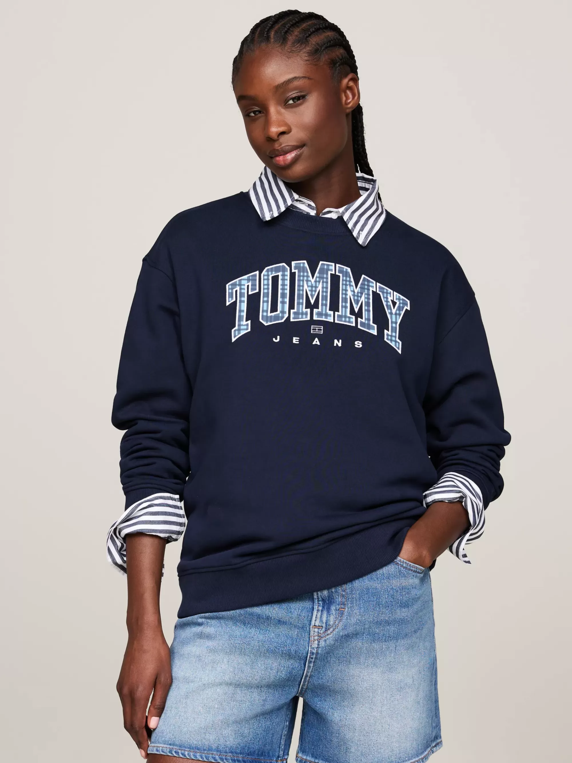 Curve Mode & Inclusieve Maten | Sweatshirts & Hoodies*Tommy Hilfiger Prep Explorer Relaxed Fit Sweatshirt DARK NIGHT NAVY