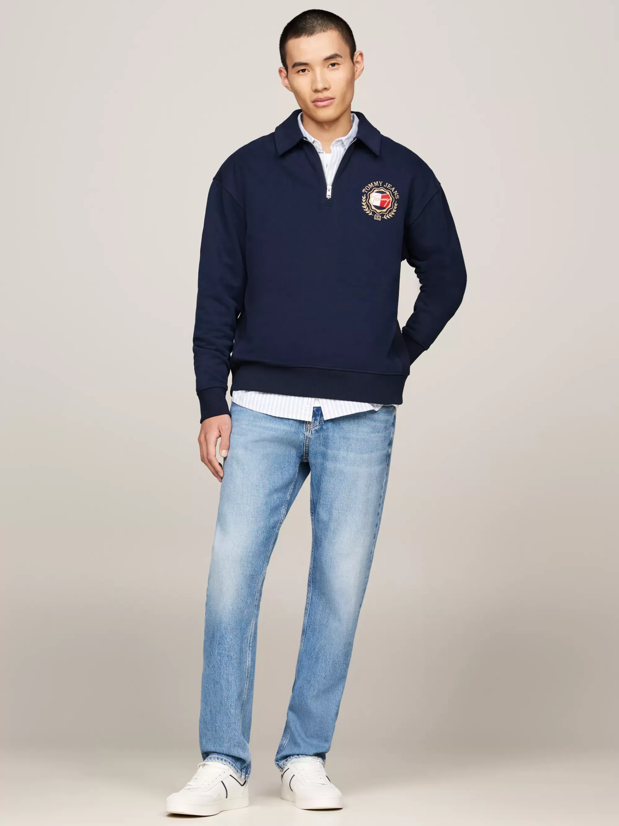 Sweatshirts & Hoodies*Tommy Hilfiger Prep Explorer Relaxed Sweatshirt Met 1/4-rits DARK NIGHT NAVY