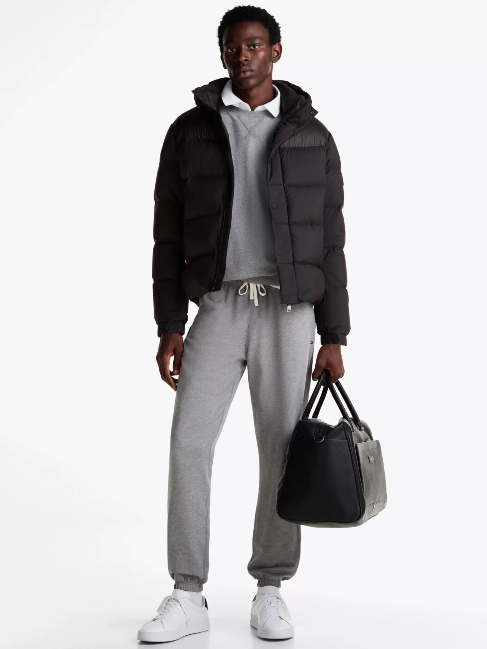 Jassen & Jacks*Tommy Hilfiger Pufferjack Met Dons En Capuchon BLACK