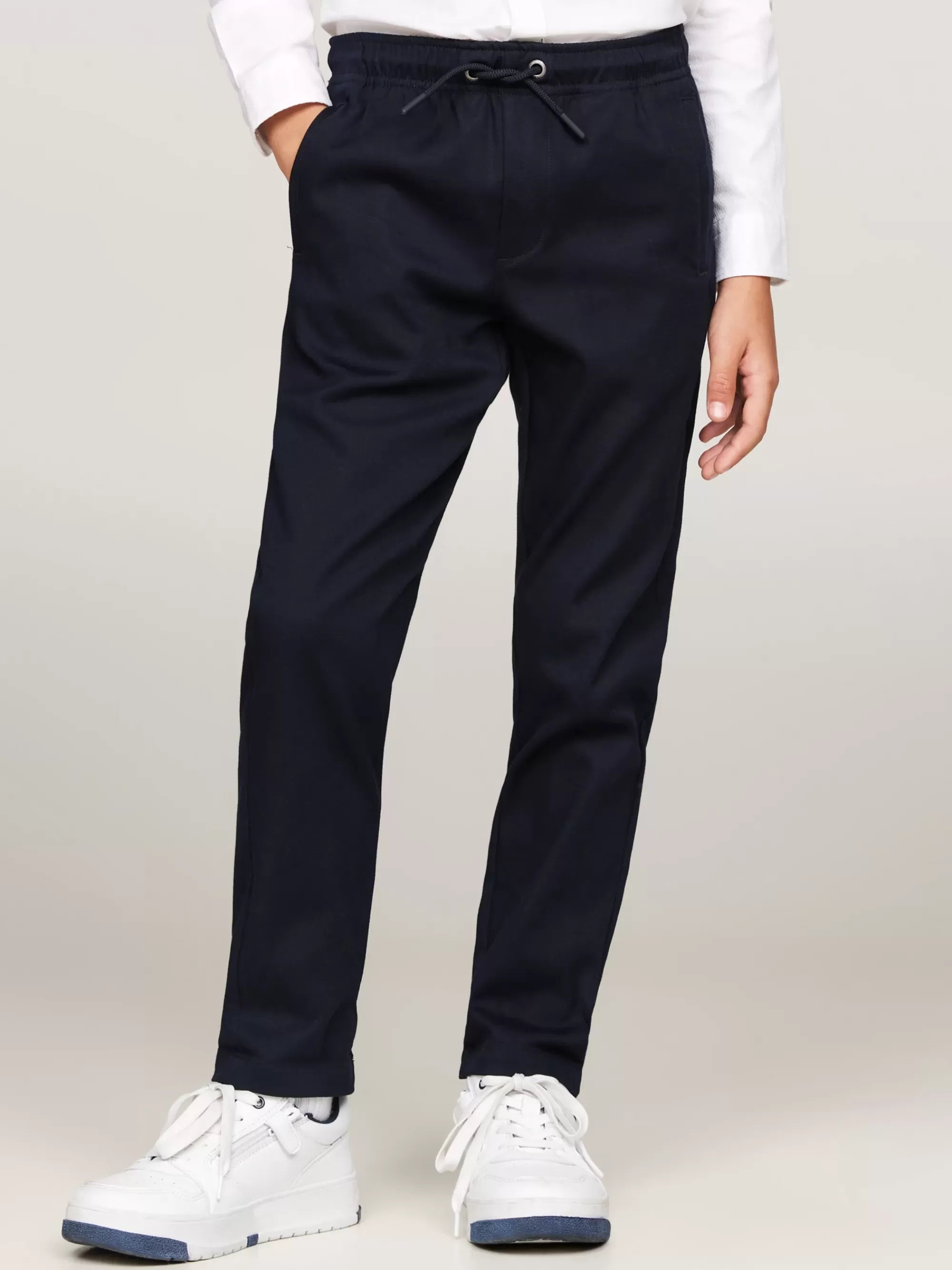 Broeken & Korte Broeken*Tommy Hilfiger Pull-on Broek Met Rechte Pijpen En Trekkoord DESERT SKY