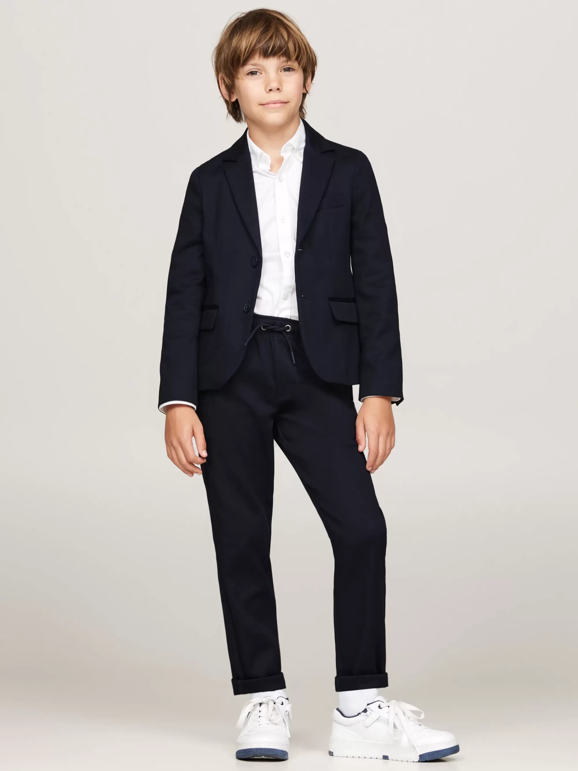 Broeken & Korte Broeken*Tommy Hilfiger Pull-on Broek Met Rechte Pijpen En Trekkoord DESERT SKY