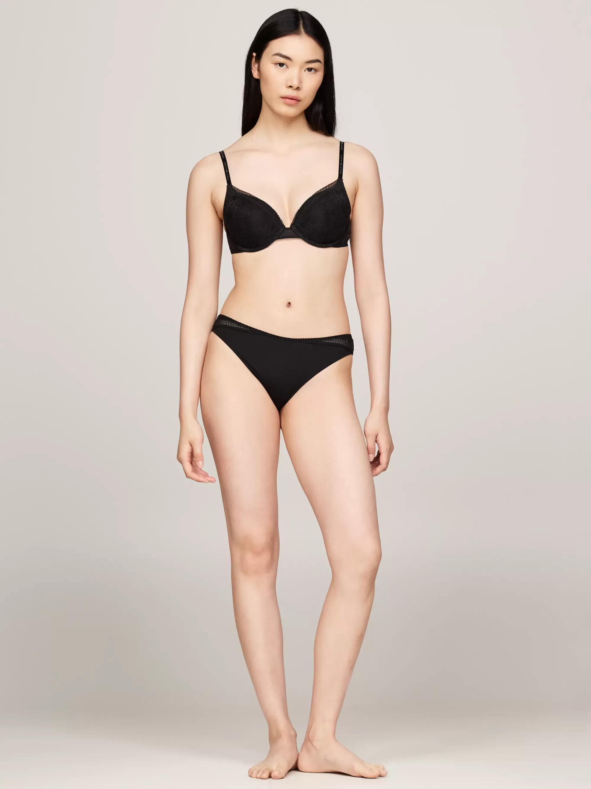 Bh's | Lingerie*Tommy Hilfiger Push-up Bh Met Laag Tussenstuk BLACK