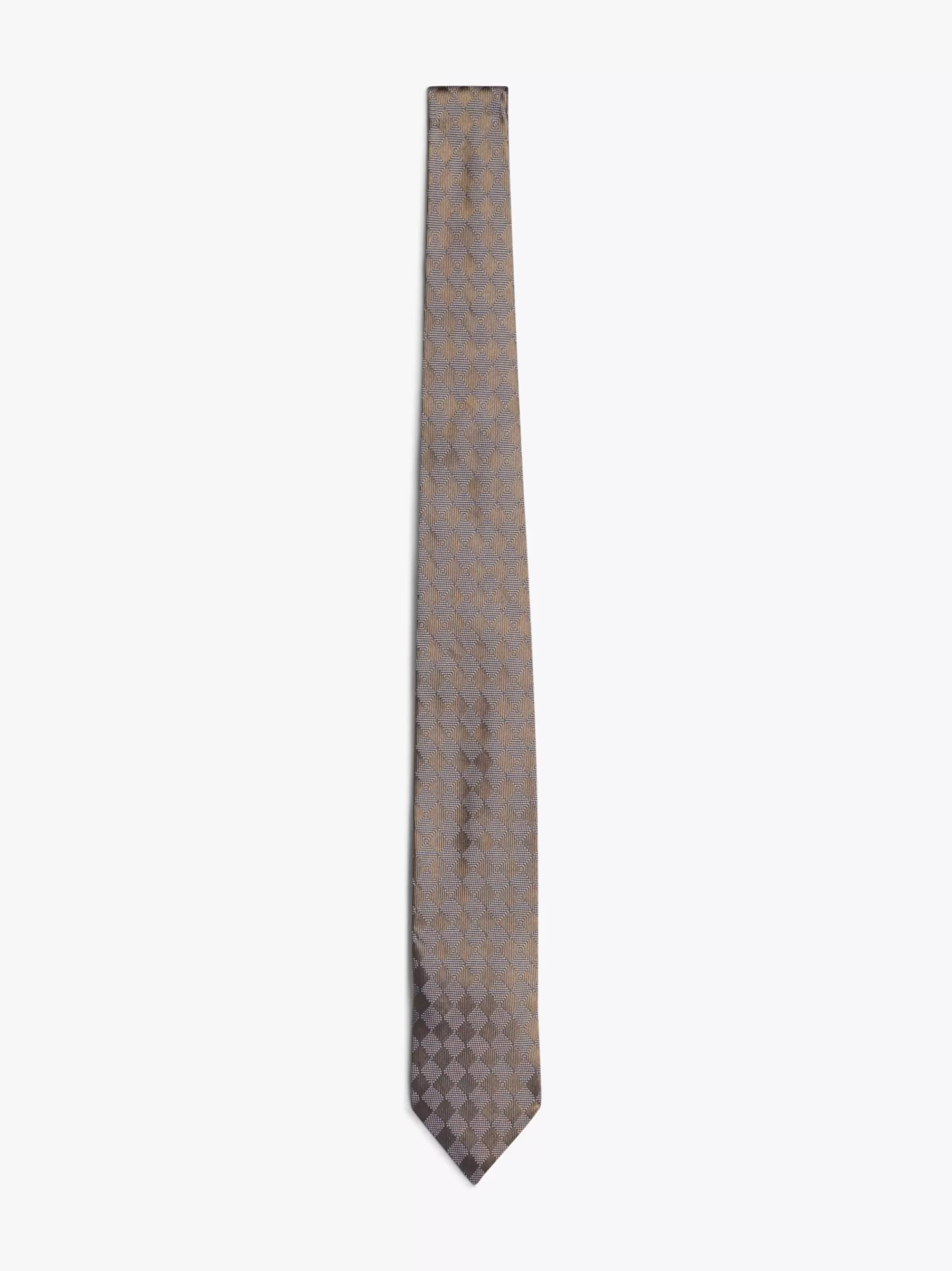 Stropdassen & Pochetten*Tommy Hilfiger Puur Zijden Das Met Rasterruit SAFARI CANVAS