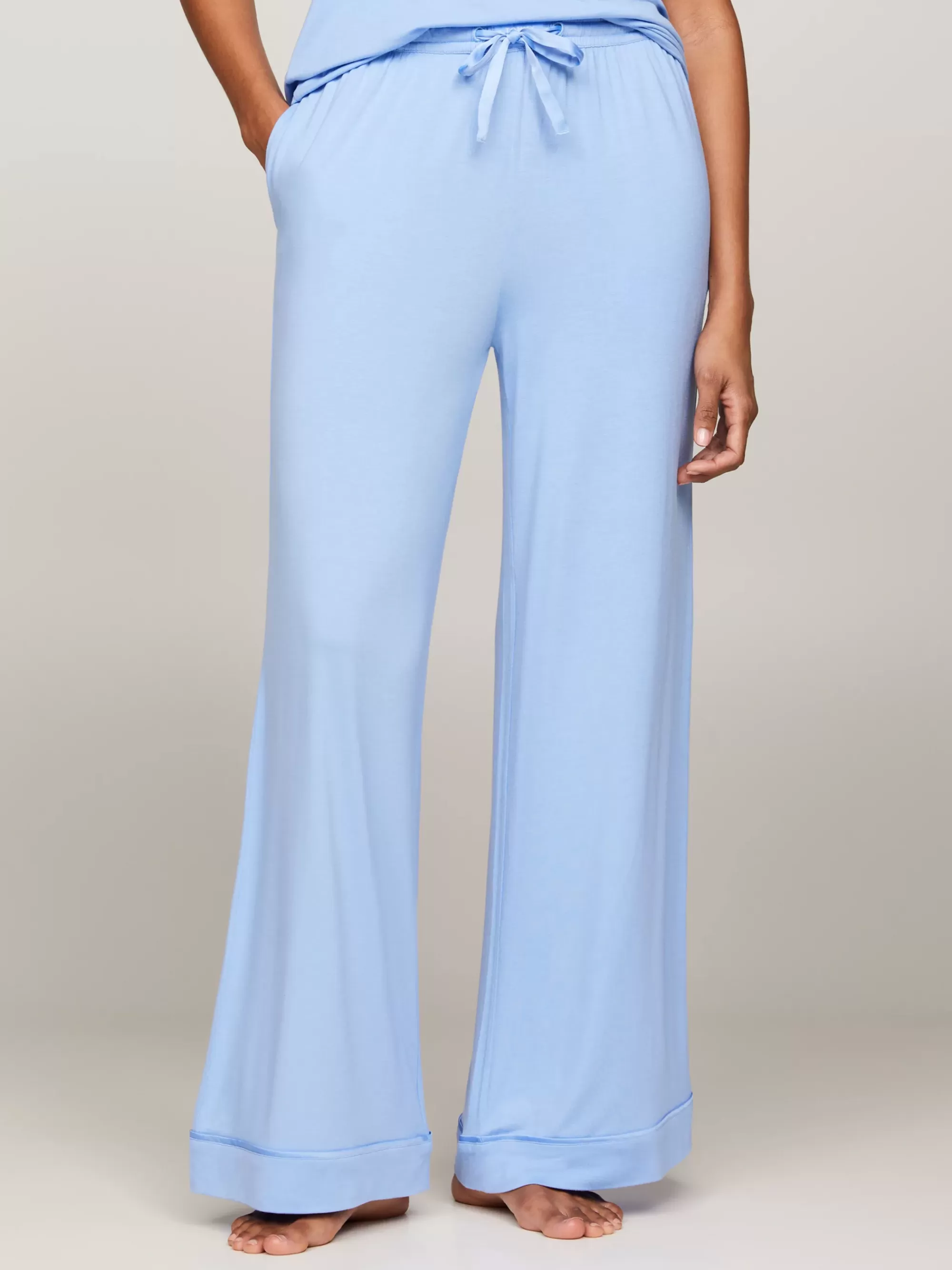 Pyjama's & Nachtkleding*Tommy Hilfiger Pyjamabroek Met Ton-sur-ton Logo LIGHT IRIS BLUE