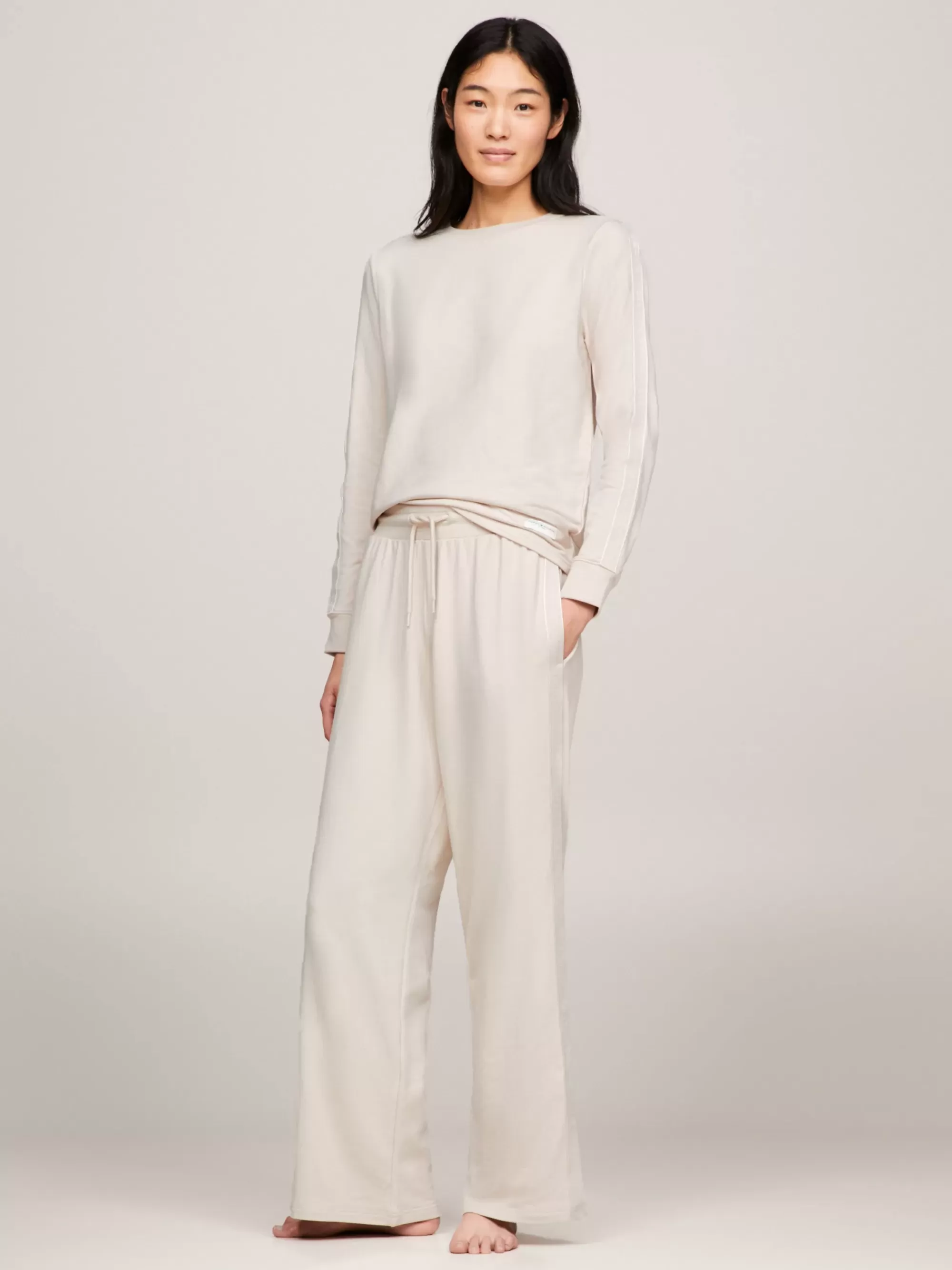 Loungewear*Tommy Hilfiger Pyjamabroek Met Trekkoord En Hilfiger-logo CASHMERE CREME