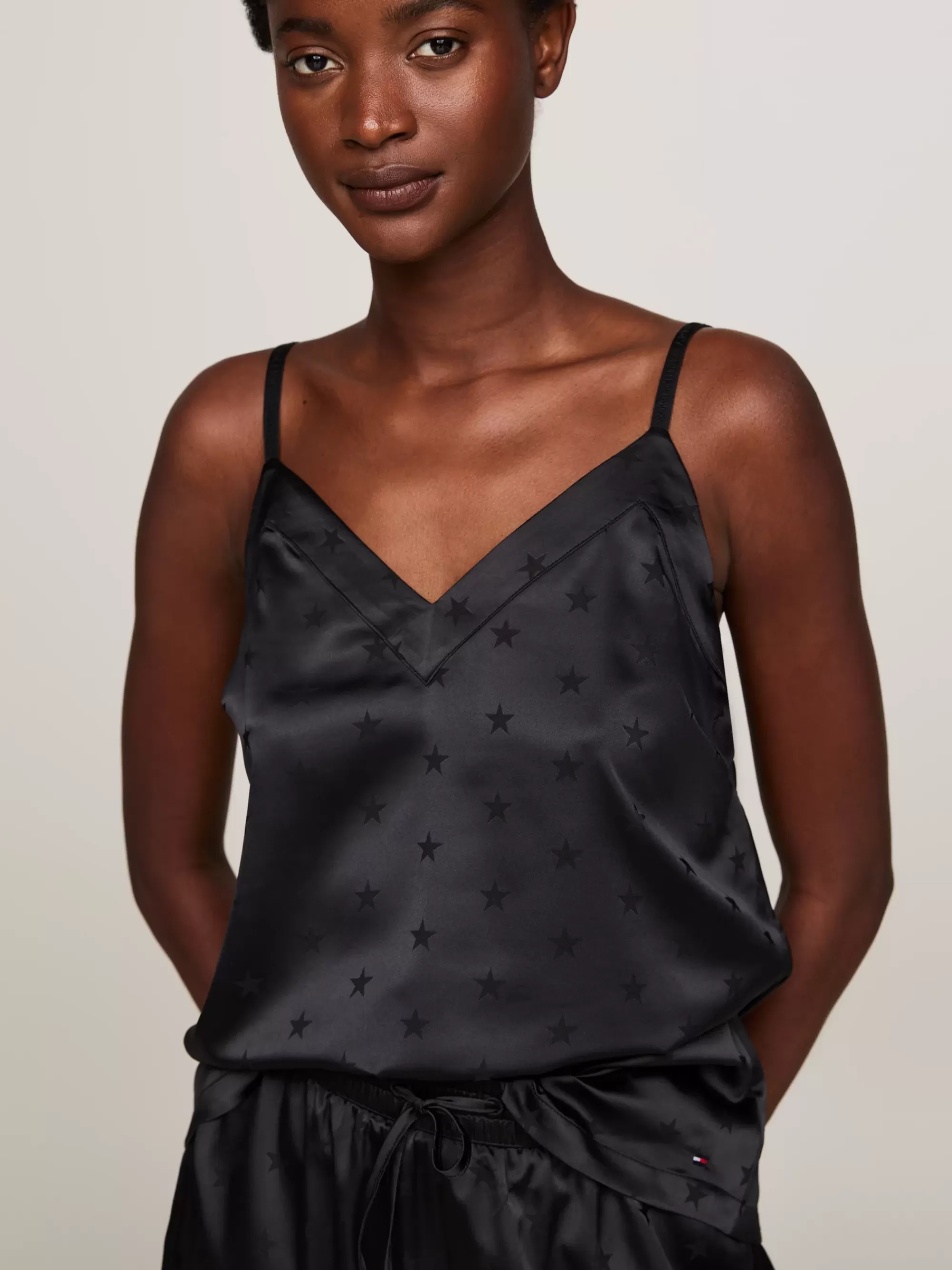 Pyjama's & Nachtkleding*Tommy Hilfiger Pyjamaset Met Jacquard Logo BLACK