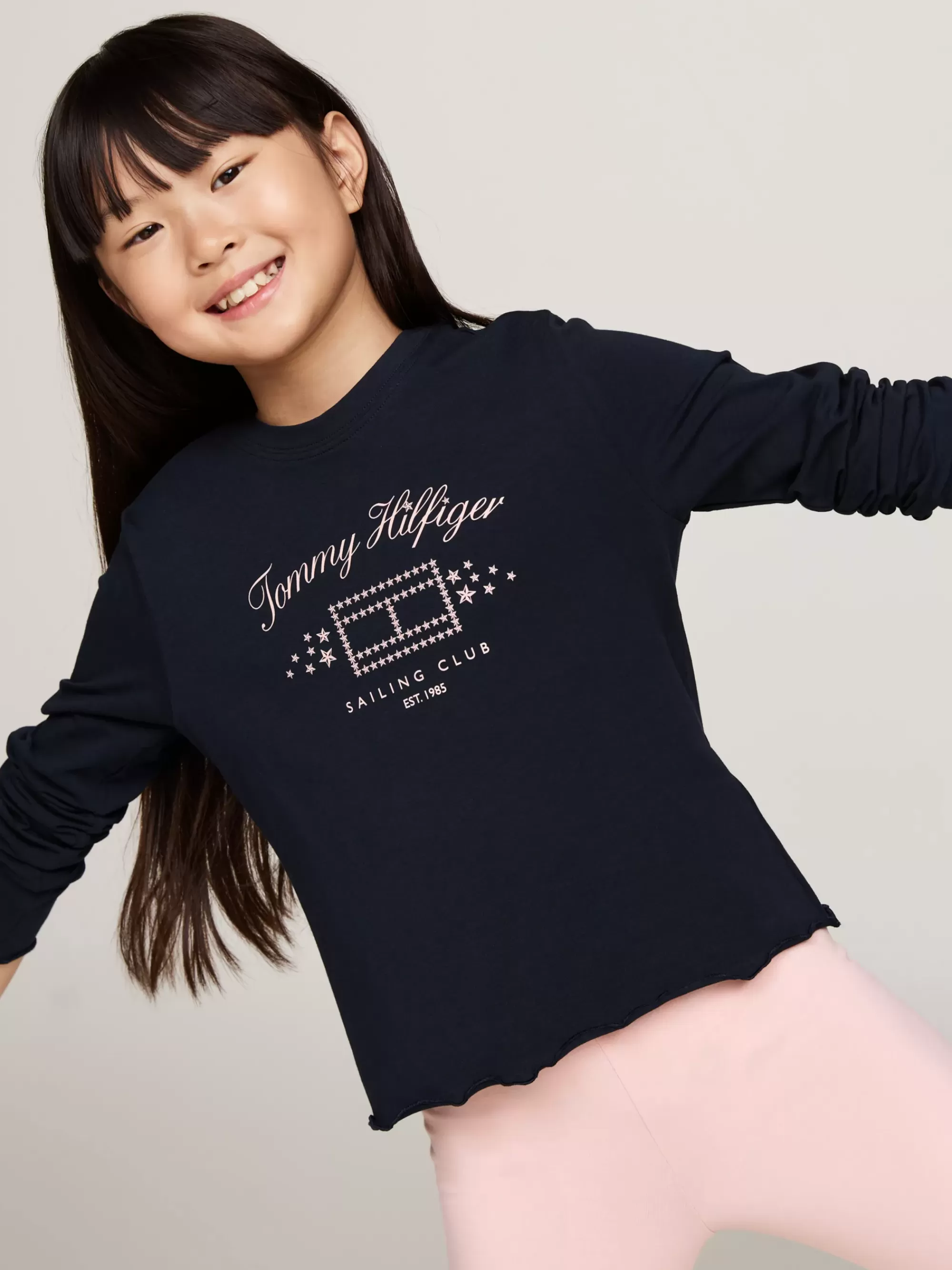 Ondergoed & Sokken*Tommy Hilfiger Pyjama-set Met Longsleeve Top SOFT ROSE/DESERT SKY