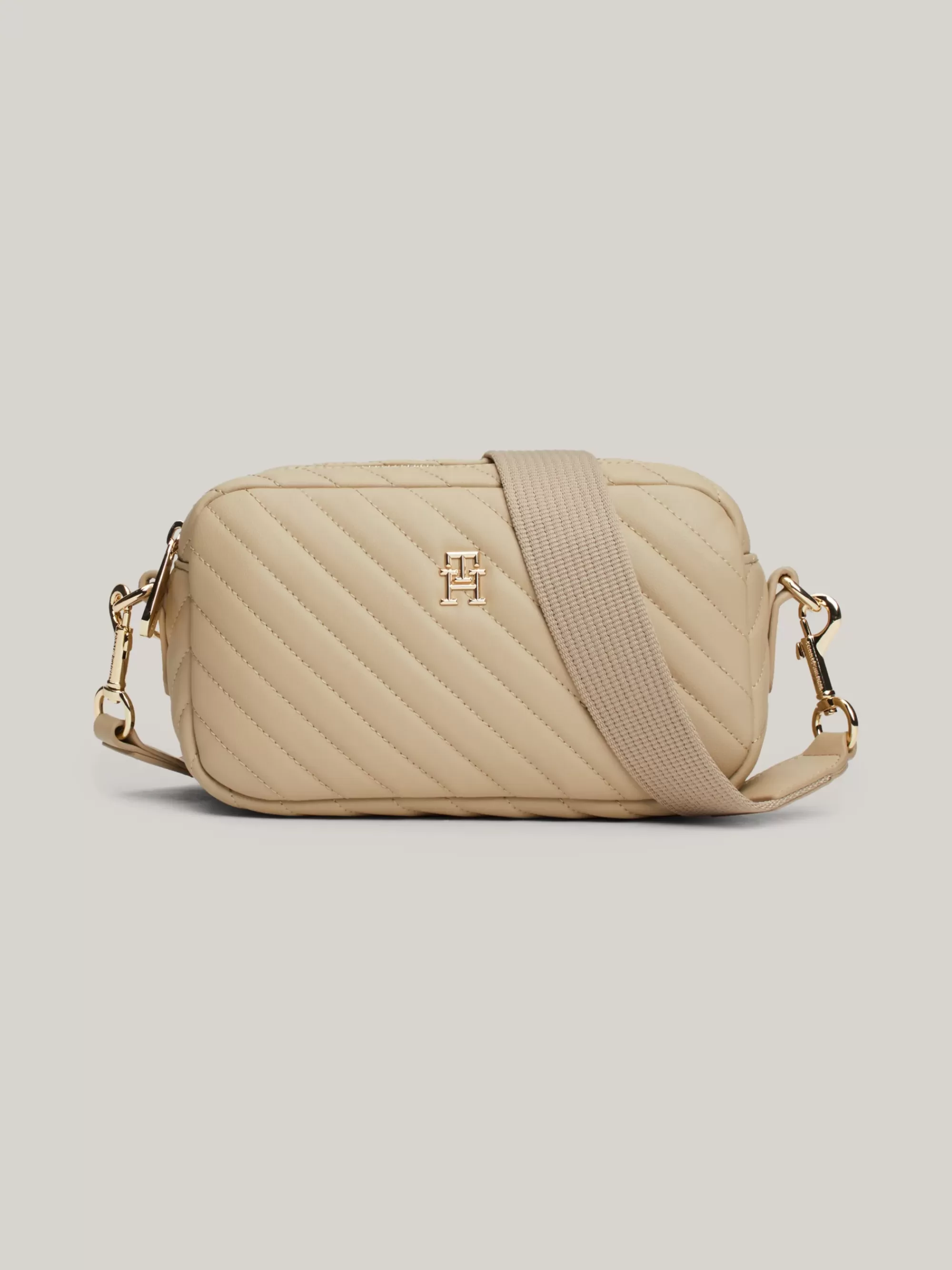 Crossbodytassen*Tommy Hilfiger Quilted Cameratas Met TH-monogram BEIGE