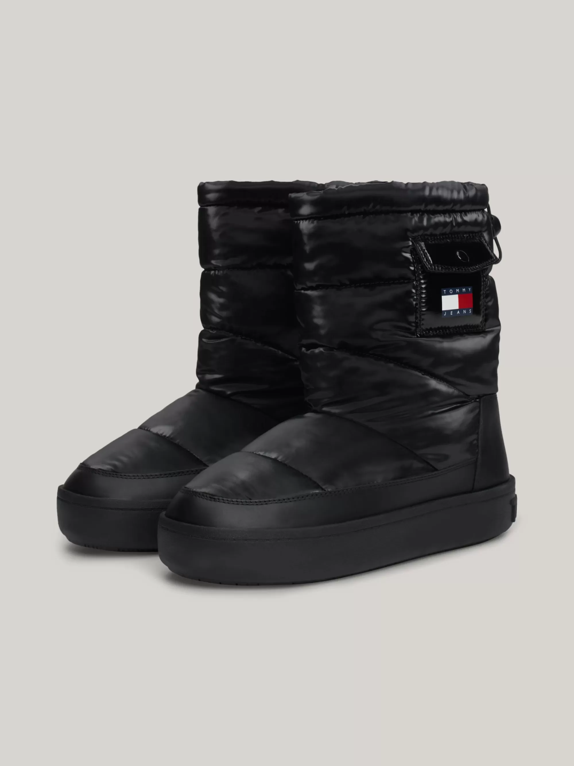 Laarzen & Enkellaarzen*Tommy Hilfiger Quilted Snowboot Met Warme Voering BLACK