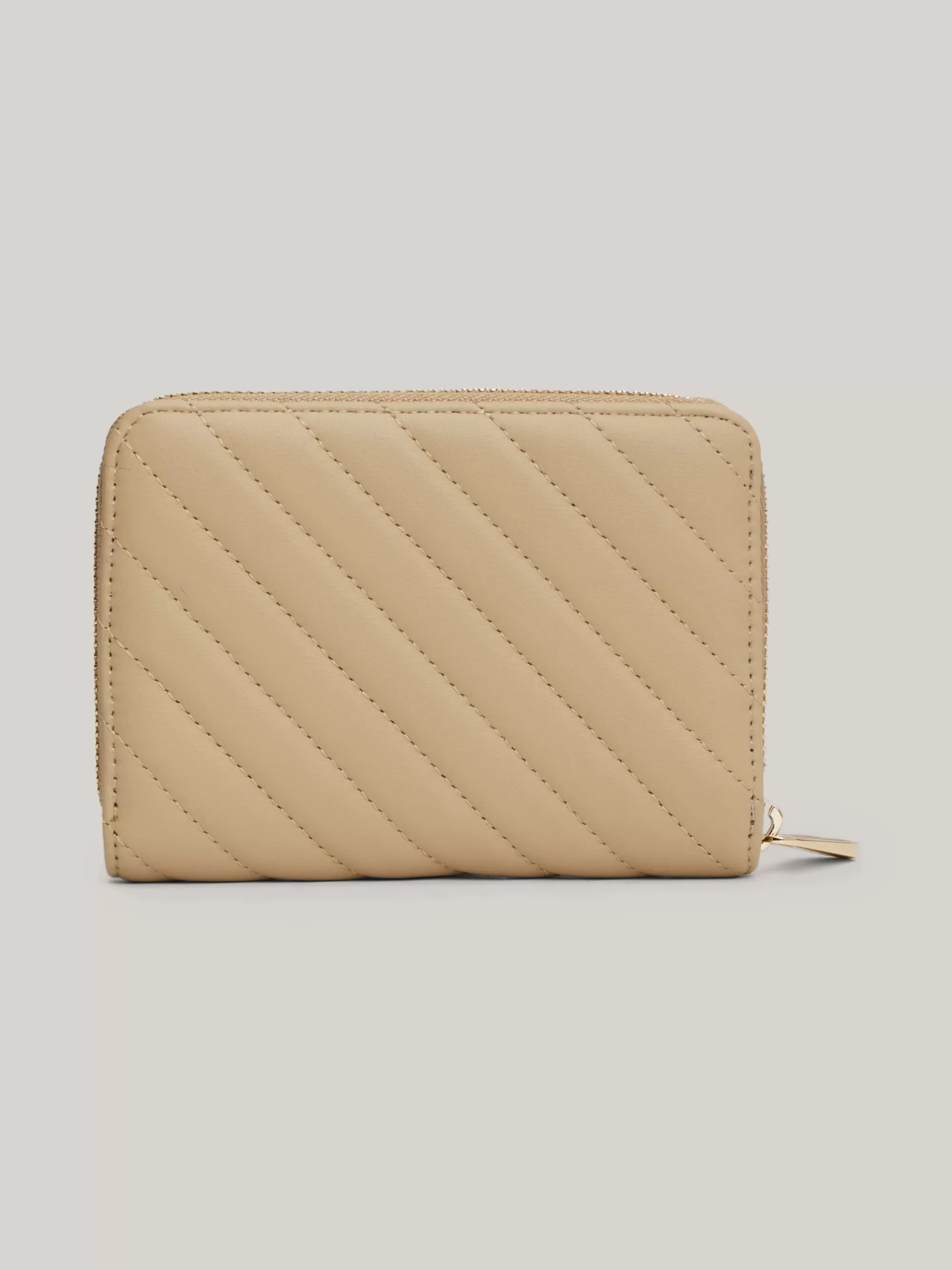 Portemonnees & Sleutelhangers*Tommy Hilfiger Quilted Zip-around Portemonnee BEIGE