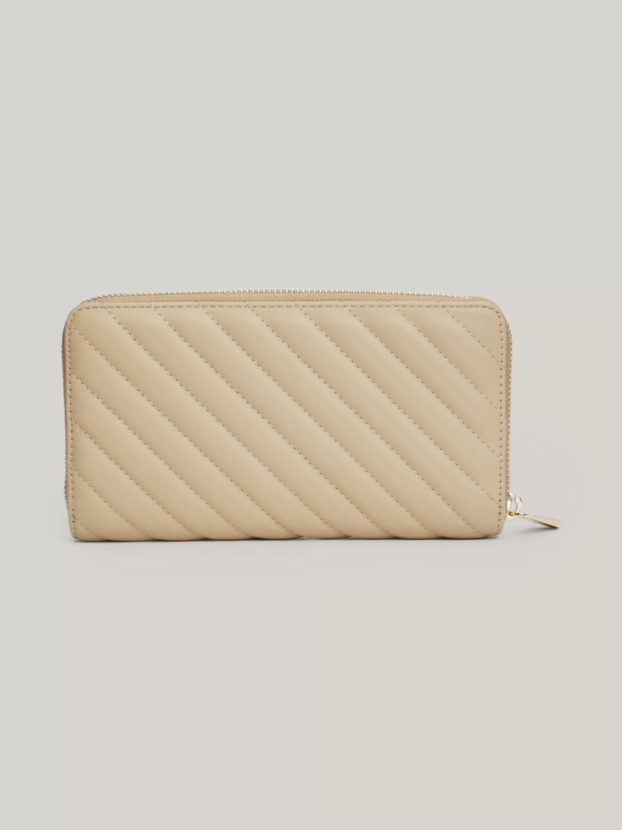 Portemonnees & Sleutelhangers*Tommy Hilfiger Quilted Zip-around Portemonnee BEIGE