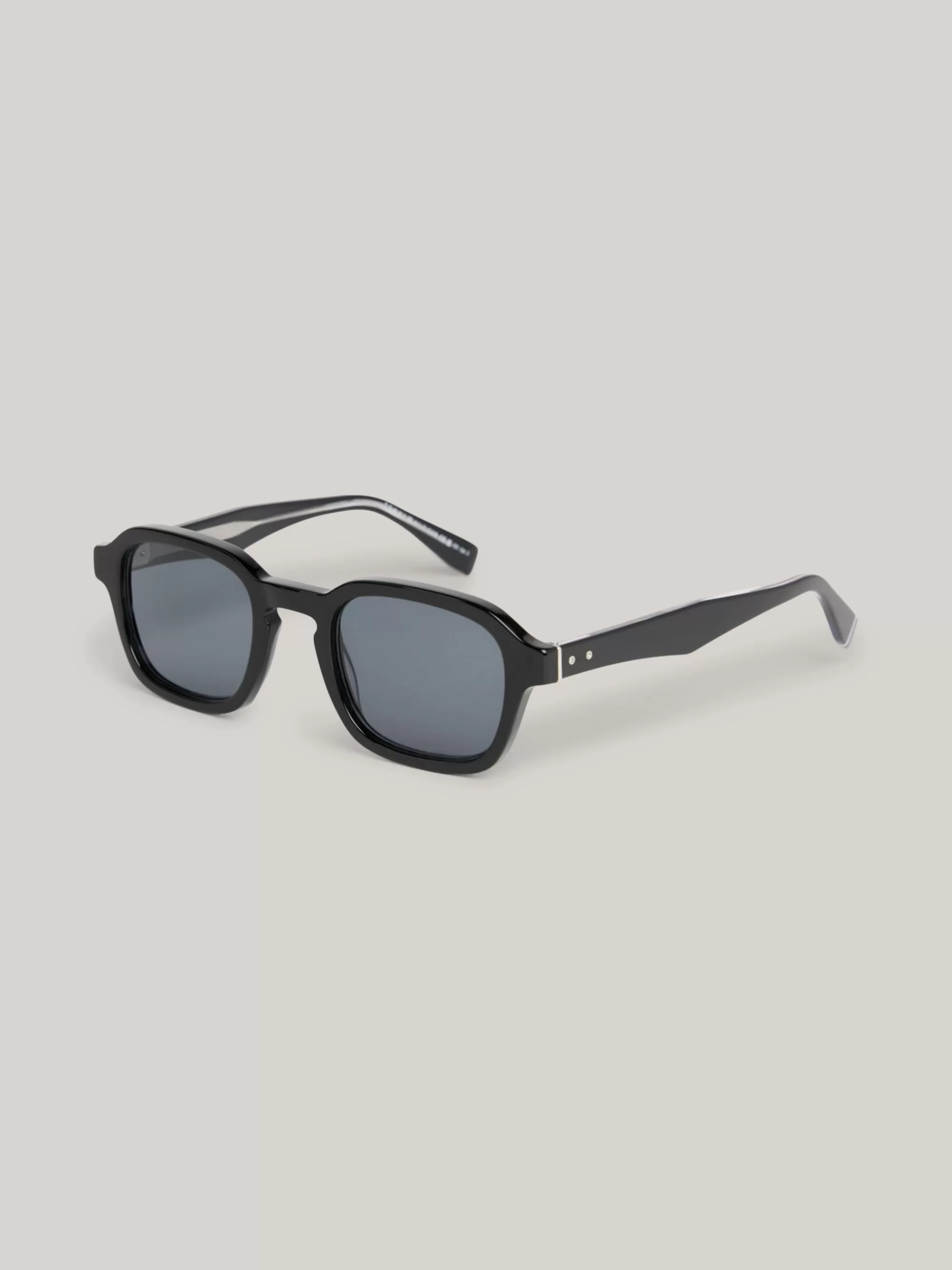 Zonnebrillen*Tommy Hilfiger Rechthoekige Zonnebril Met Studs BLACK