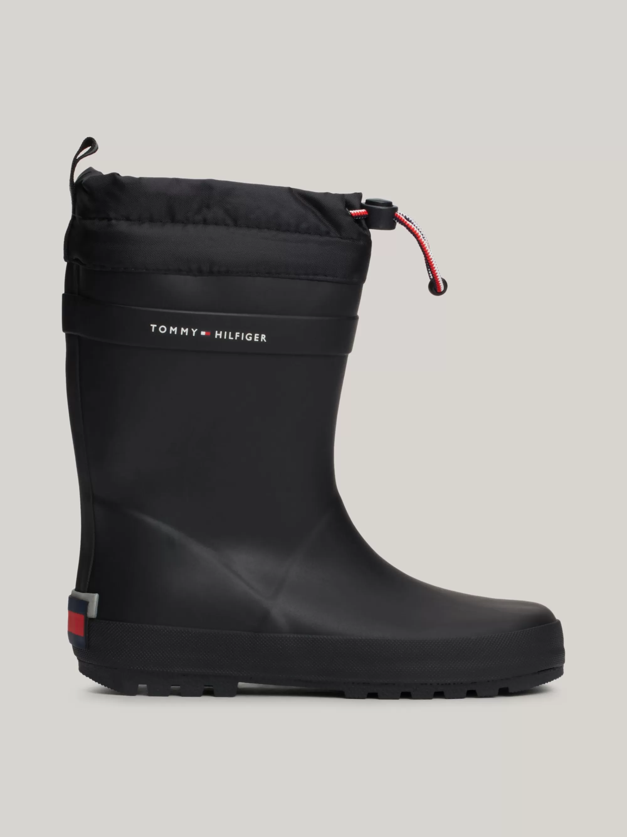 Schoenen & Accessoires*Tommy Hilfiger Regenlaars Met Profielzool En Trekkoord BLACK