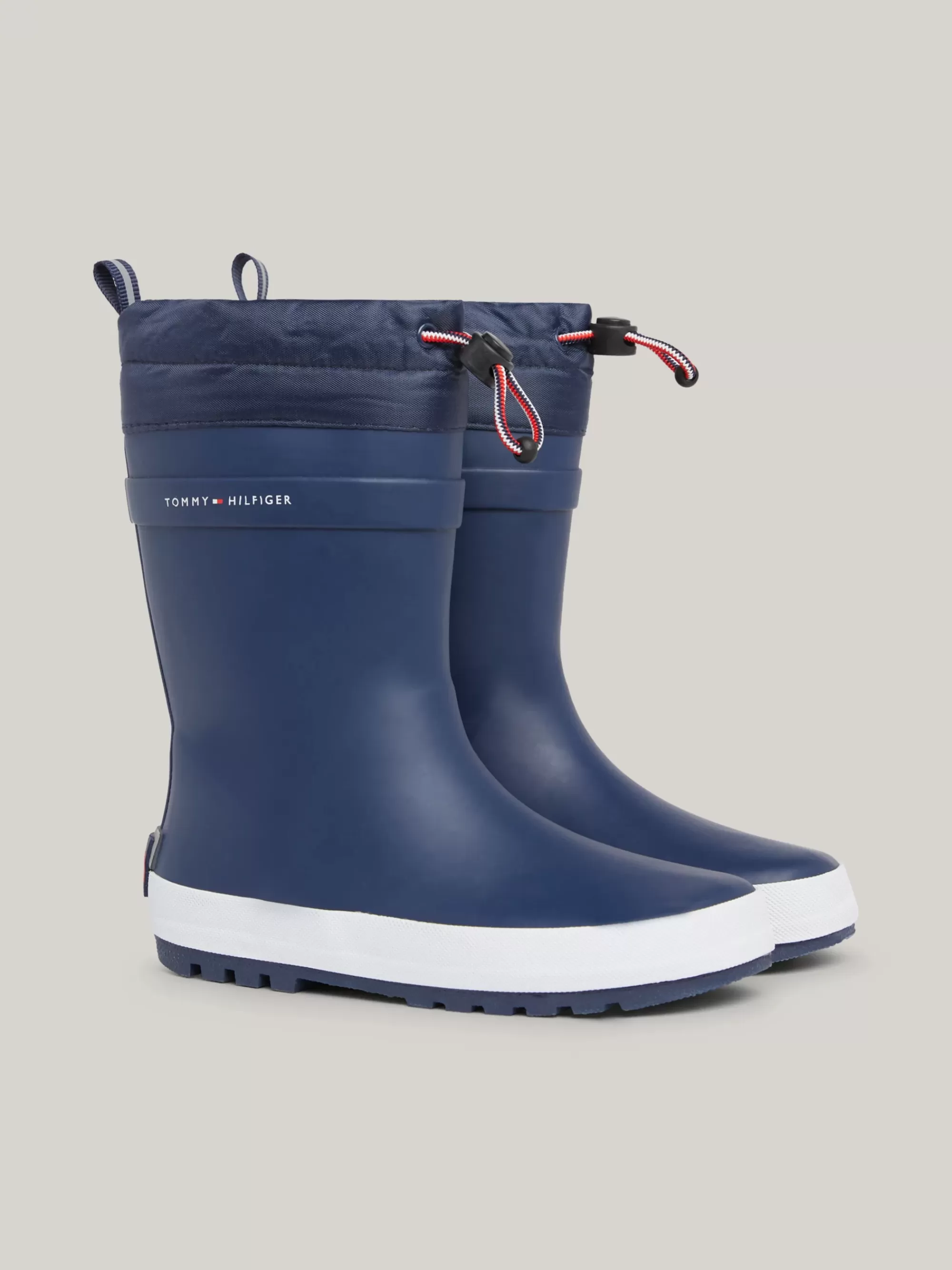 Schoenen & Accessoires*Tommy Hilfiger Regenlaars Met Profielzool En Trekkoord BLUE