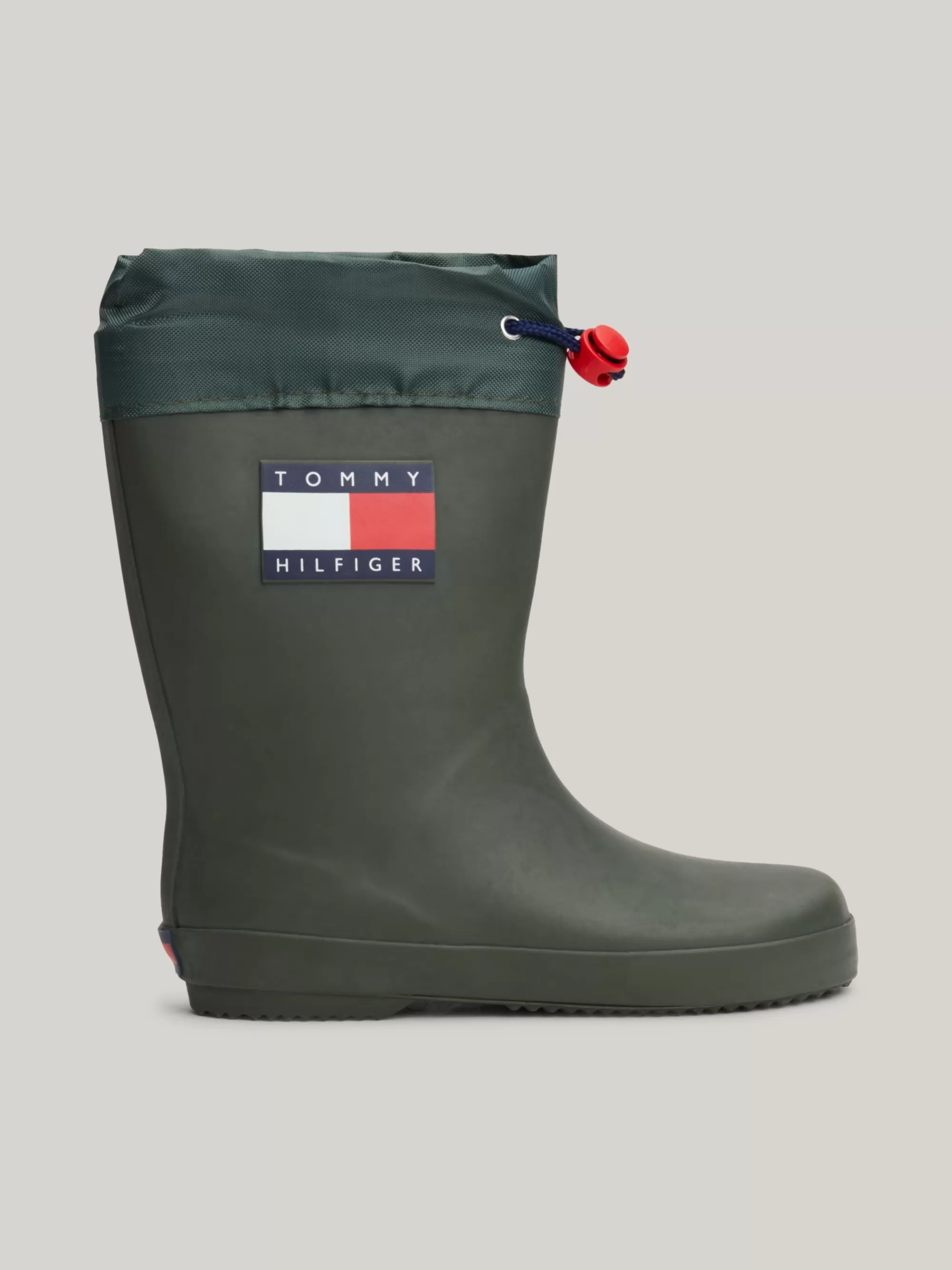 Schoenen & Accessoires*Tommy Hilfiger Regenlaars Met Trekkoord Met Stopper MILITARY GREEN