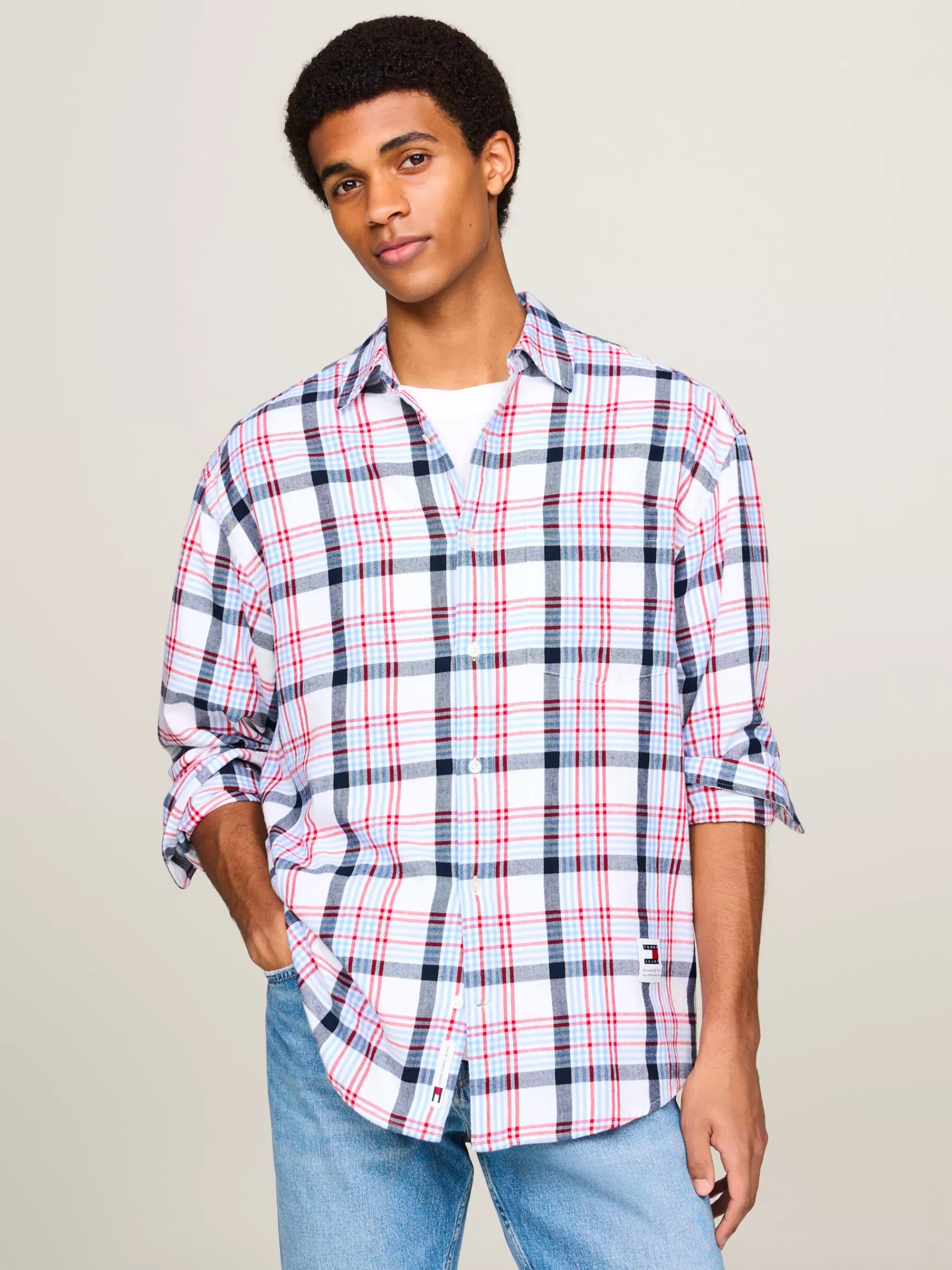 Plus Size Kleding & Inclusieve Maten | Overhemden*Tommy Hilfiger Regular Fit Geruit Overhemd Met Logo WHITE CHECK