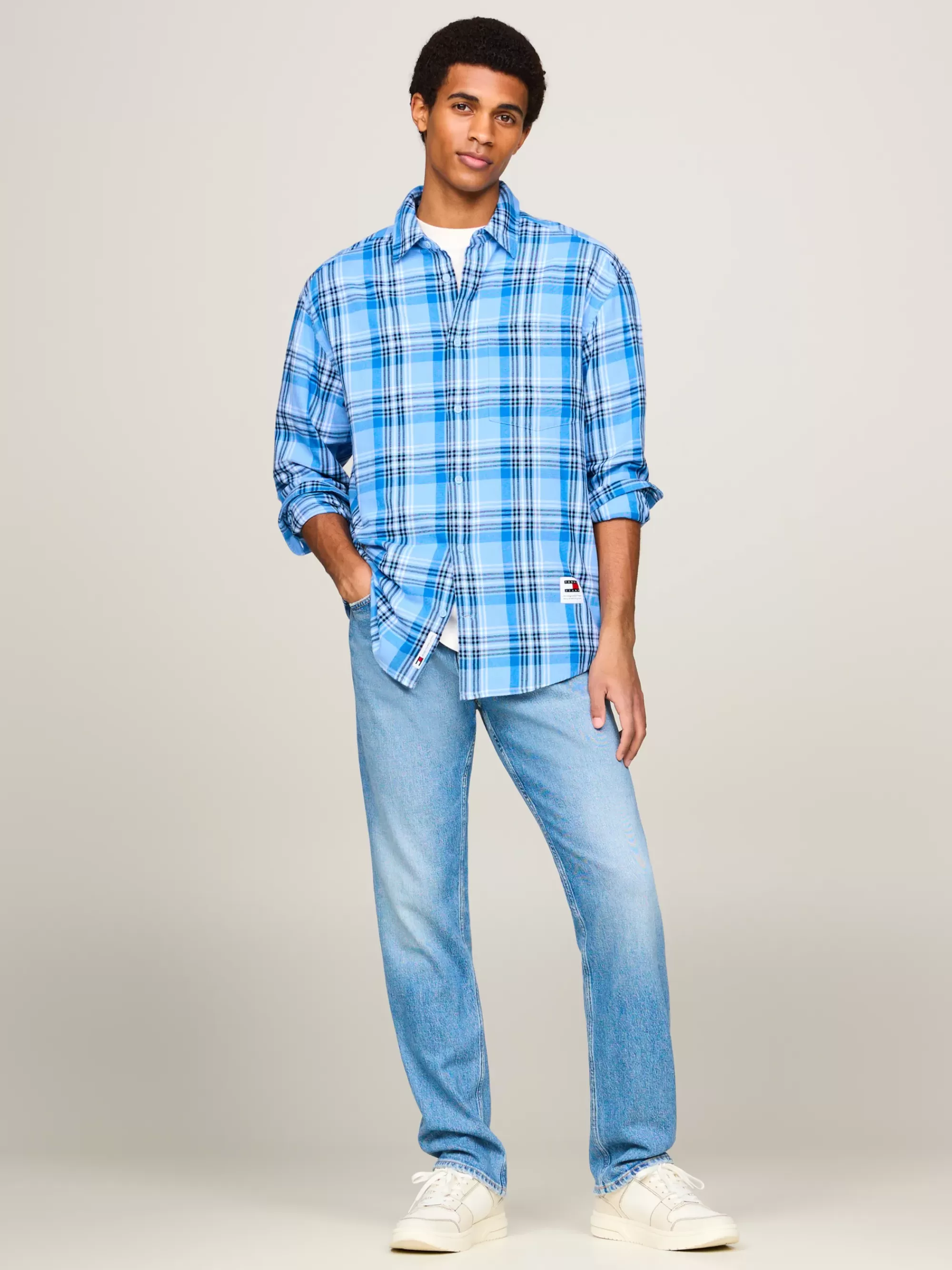Plus Size Kleding & Inclusieve Maten | Overhemden*Tommy Hilfiger Regular Fit Geruit Overhemd Met Logo WESTSIDE BLUE CHECK