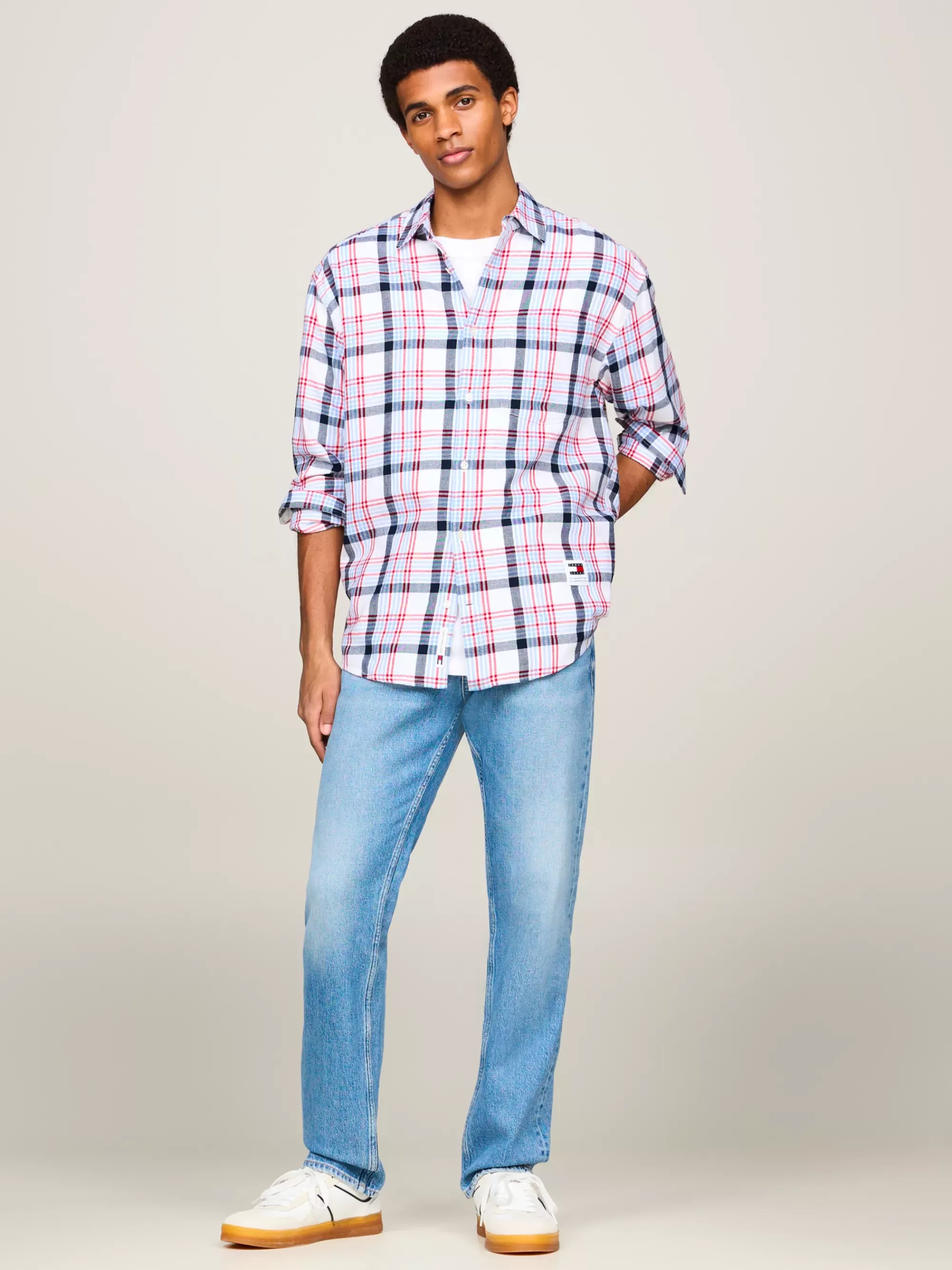 Plus Size Kleding & Inclusieve Maten | Overhemden*Tommy Hilfiger Regular Fit Geruit Overhemd Met Logo WHITE CHECK