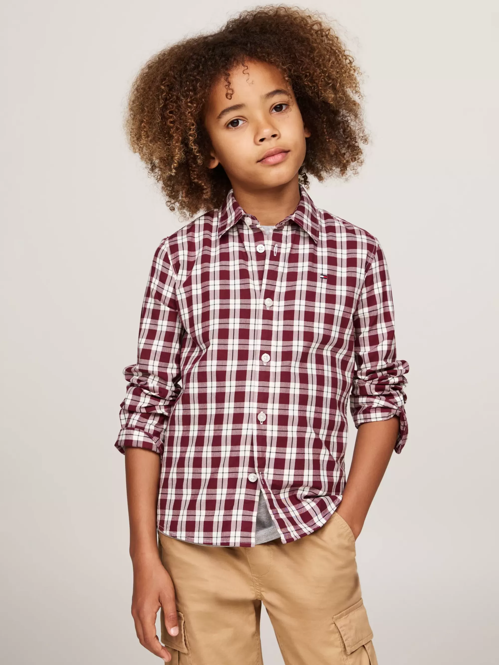 Overhemden*Tommy Hilfiger Regular Fit Overhemd Met Ruit ROUGE BUFFALO CHECK